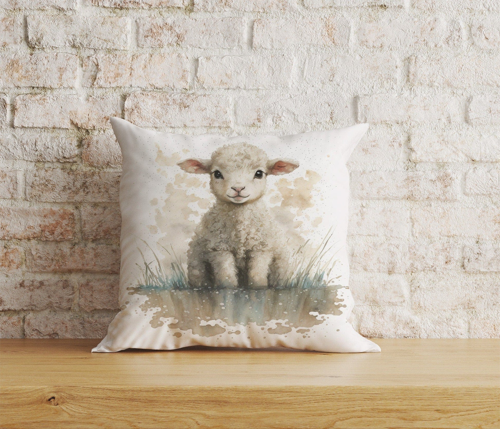 Onay Home Textile Cushion Covers 6 / 12 x 12 inch (30 x 30 cm) Double Side Sheep Cushion Cover Sheep Pillow Cover Goat Throw Cushions