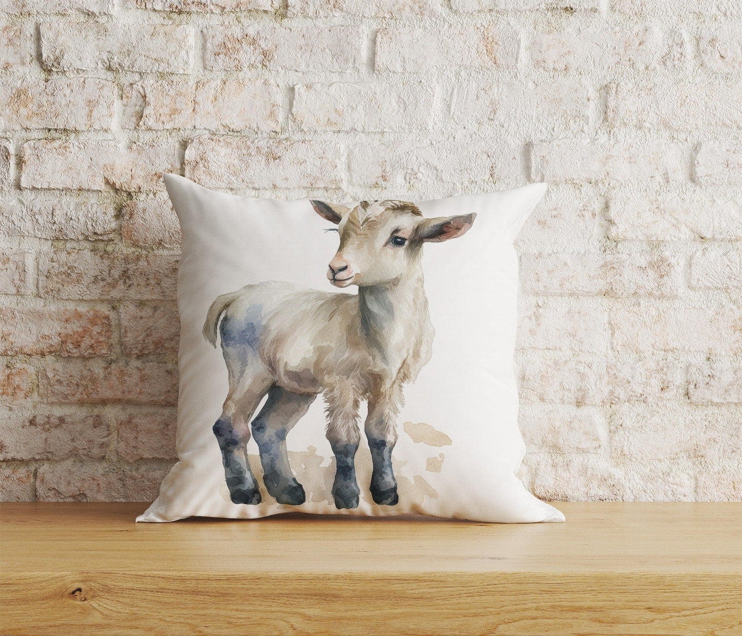 Onay Home Textile Cushion Covers 5 / 12 x 12 inch (30 x 30 cm) Double Side Sheep Cushion Cover Sheep Pillow Cover Goat Throw Cushions