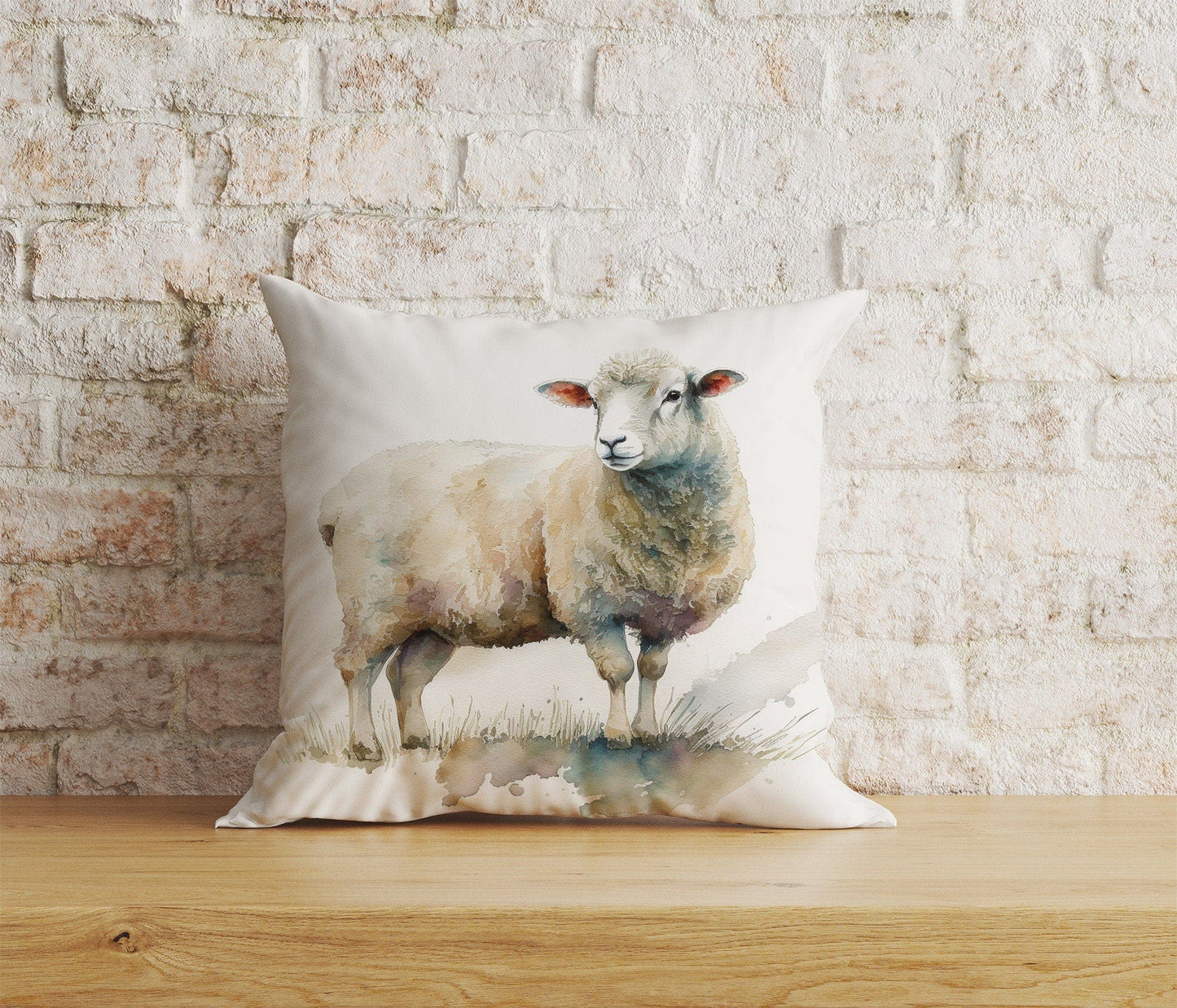 Onay Home Textile Cushion Covers 4 / 12 x 12 inch (30 x 30 cm) Double Side Sheep Cushion Cover Sheep Pillow Cover Goat Throw Cushions