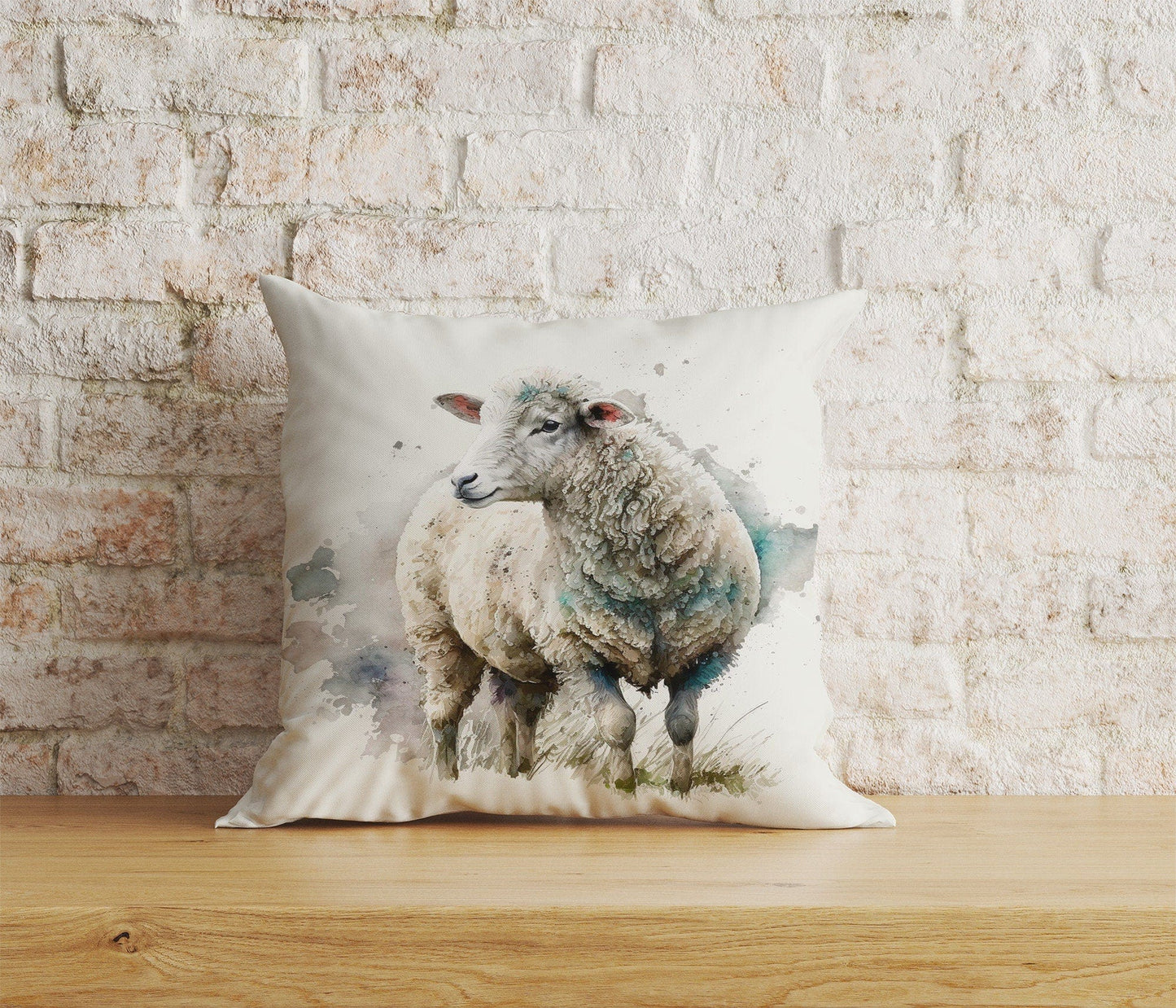 Onay Home Textile Cushion Covers 3 / 12 x 12 inch (30 x 30 cm) Double Side Sheep Cushion Cover Sheep Pillow Cover Goat Throw Cushions