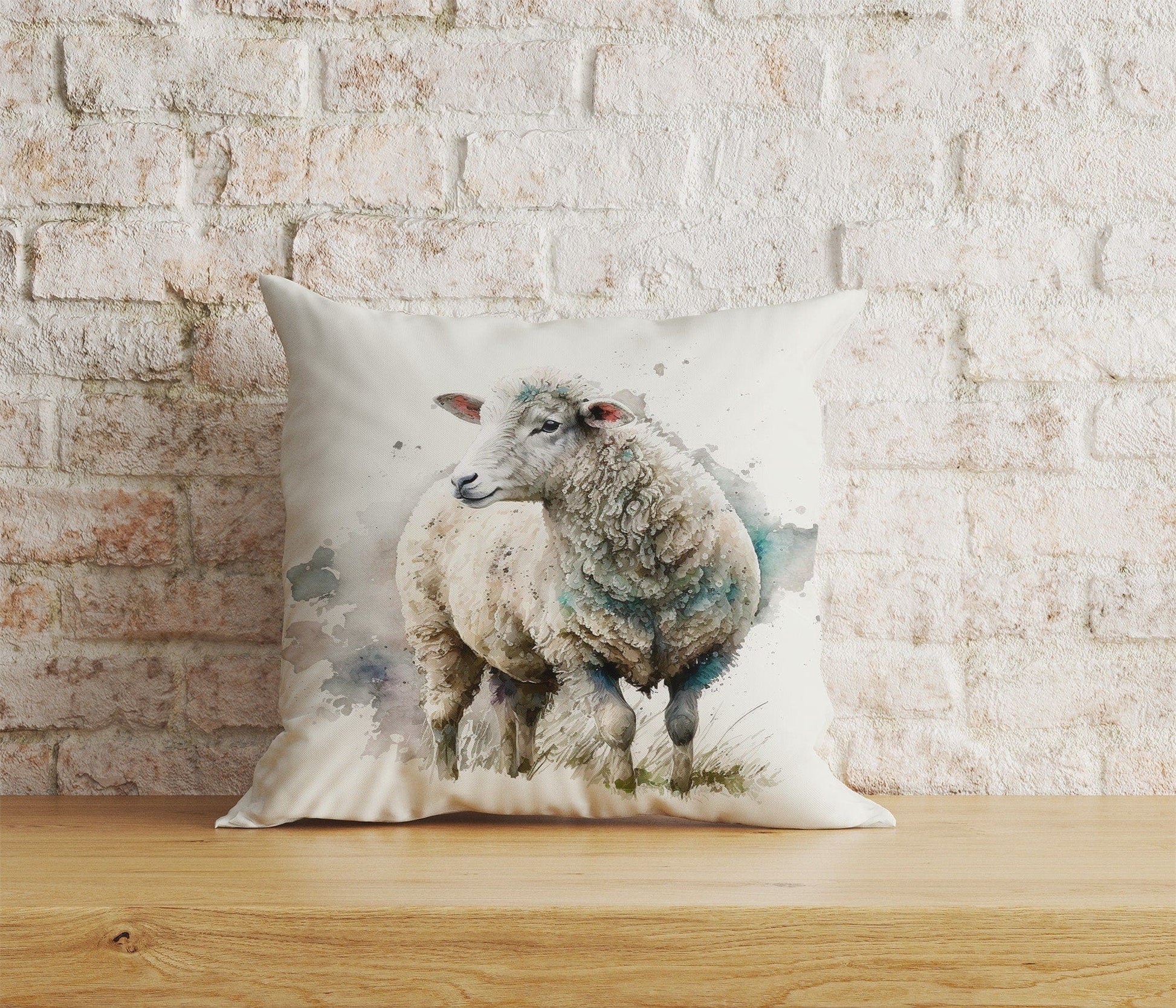 Onay Home Textile Cushion Covers 3 / 12 x 12 inch (30 x 30 cm) Double Side Sheep Cushion Cover Sheep Pillow Cover Goat Throw Cushions