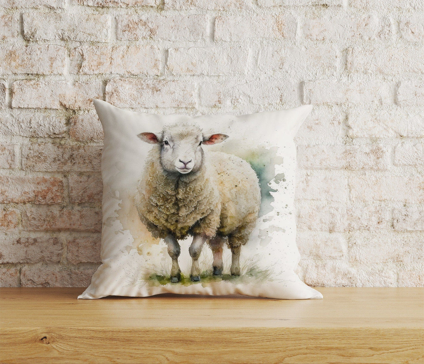 Onay Home Textile Cushion Covers 2 / 12 x 12 inch (30 x 30 cm) Double Side Sheep Cushion Cover Sheep Pillow Cover Goat Throw Cushions