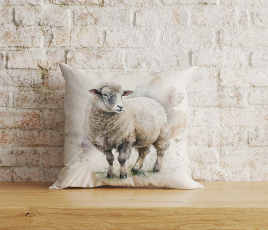 Onay Home Textile Cushion Covers 1 / 12 x 12 inch (30 x 30 cm) Double Side Sheep Cushion Cover Sheep Pillow Cover Goat Throw Cushions