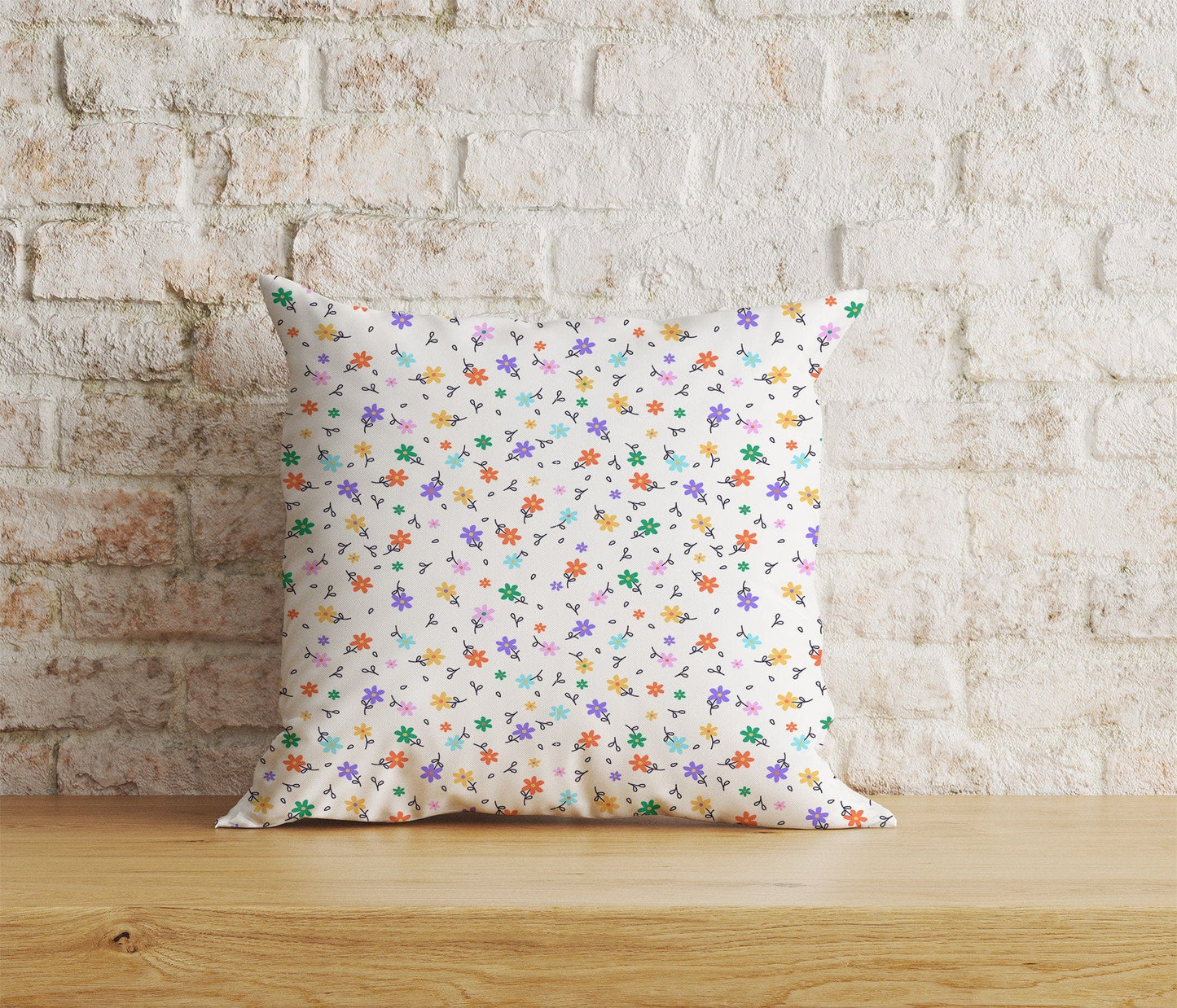 Onay Home Textile Cushion Covers 7 / 12 x 12 inch (30 x 30 cm) Double Side Small Floral Dot Cushion Covers Small Flower Pillow Covers