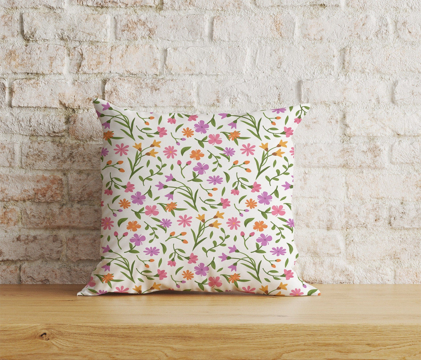 Onay Home Textile Cushion Covers 5 / 12 x 12 inch (30 x 30 cm) Double Side Small Floral Dot Cushion Covers Small Flower Pillow Covers