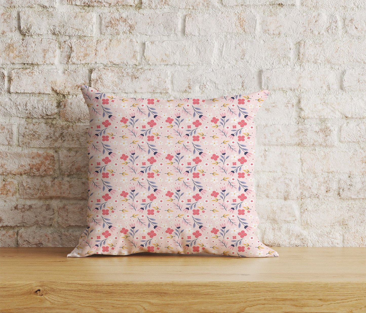 Onay Home Textile Cushion Covers 4 / 12 x 12 inch (30 x 30 cm) Double Side Small Floral Dot Cushion Covers Small Flower Pillow Covers