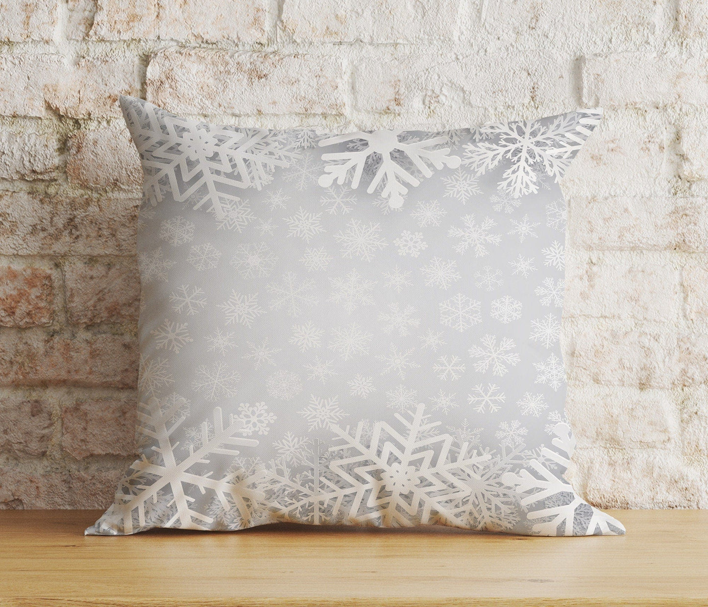 Onay 6 / 12 x 12 inch (30 x 30 cm) Double Side Snowflake Patterned Christmas Winter Decor Cushion Covers