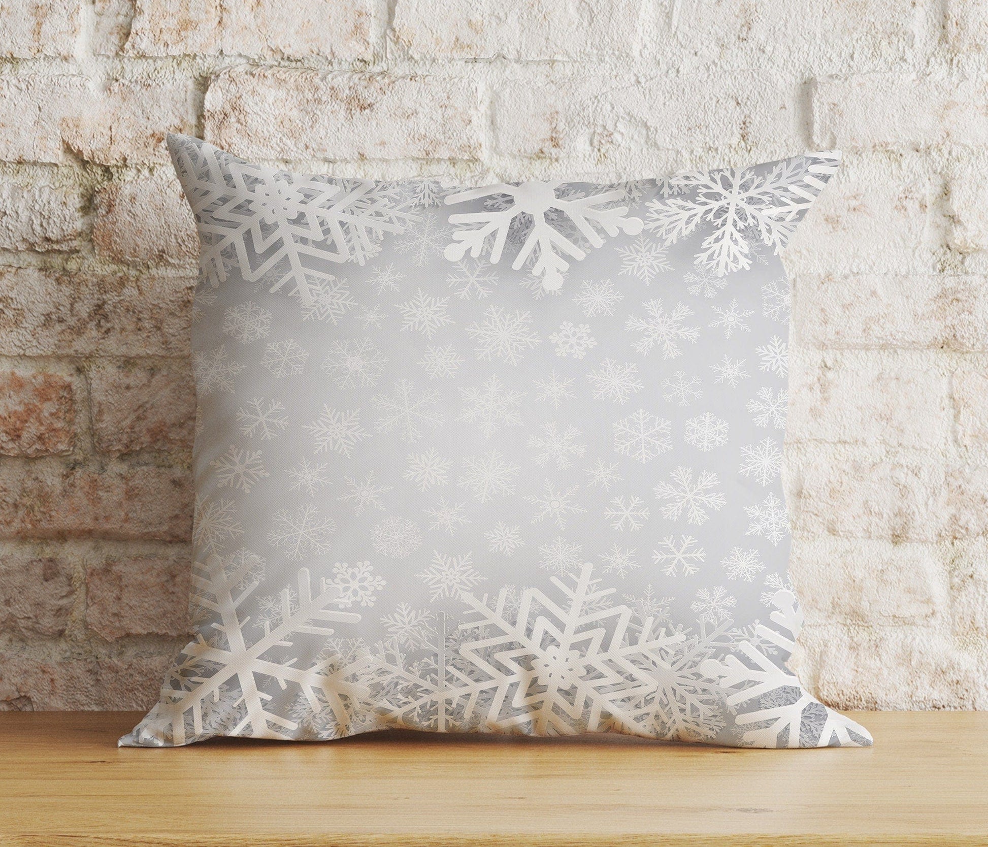 Onay 6 / 12 x 12 inch (30 x 30 cm) Double Side Snowflake Patterned Christmas Winter Decor Cushion Covers