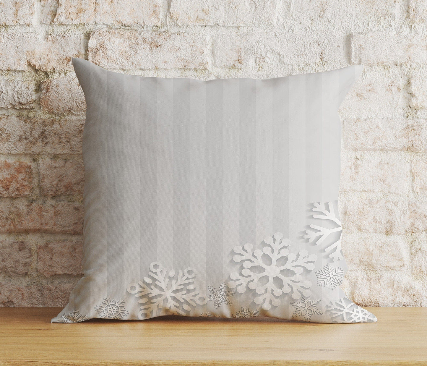 Onay 3 / 12 x 12 inch (30 x 30 cm) Double Side Snowflake Patterned Christmas Winter Decor Cushion Covers