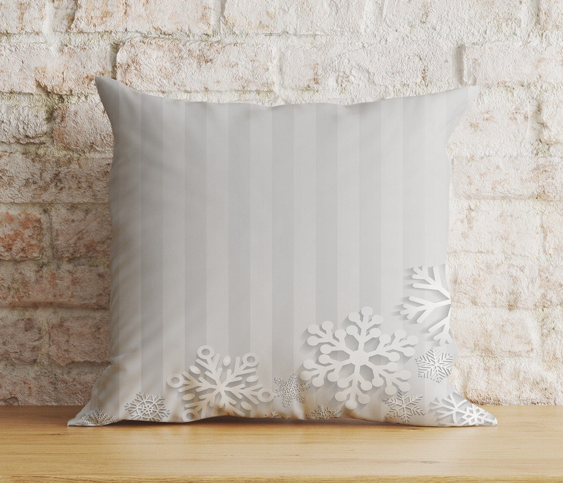 Onay 3 / 12 x 12 inch (30 x 30 cm) Double Side Snowflake Patterned Christmas Winter Decor Cushion Covers