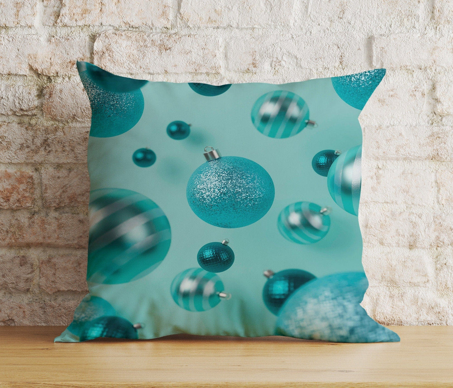 Onay 9 / 12 x 12 inch (30 x 30 cm) Double Side Snowman Botanical Christmas Festive Green Cushion Covers