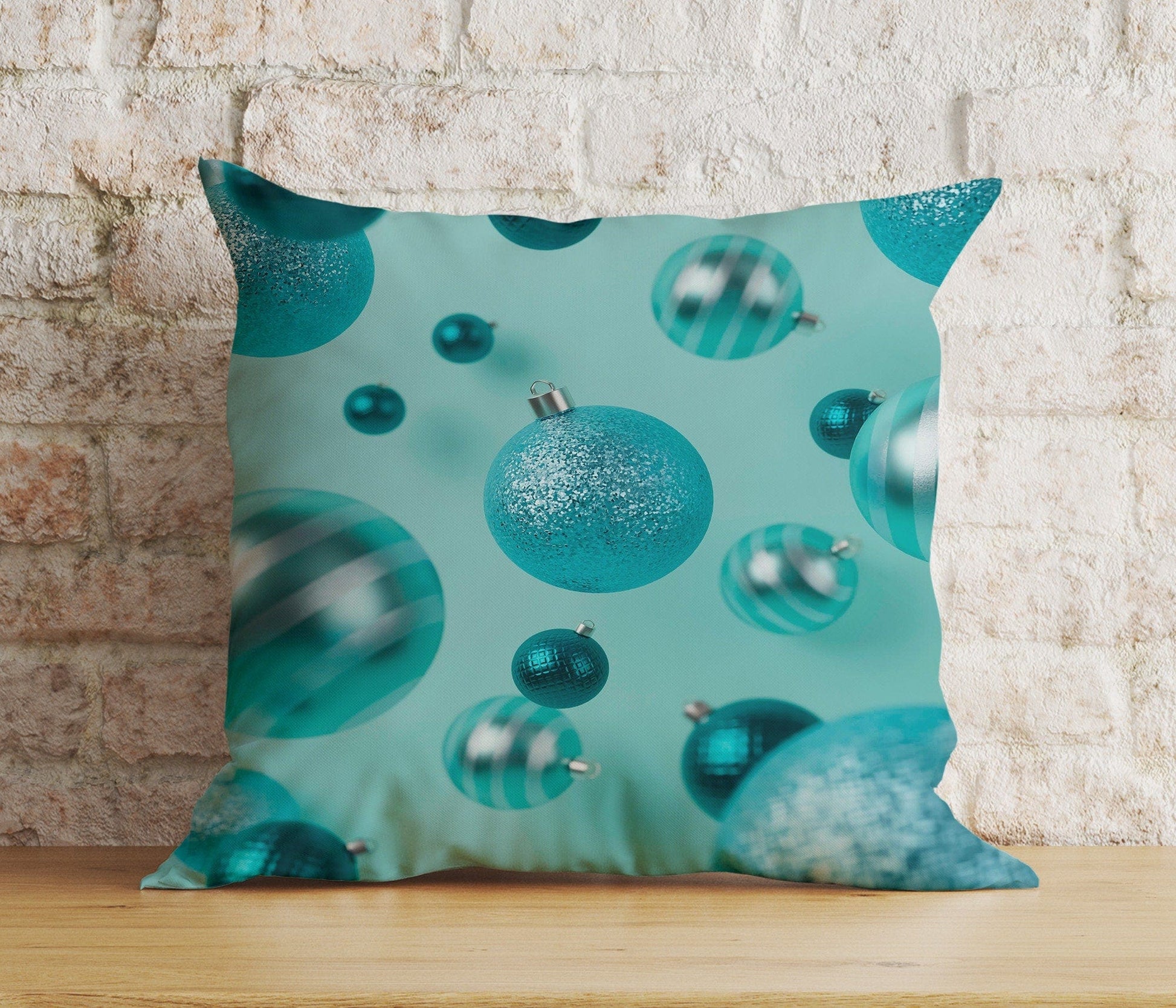 Onay 9 / 12 x 12 inch (30 x 30 cm) Double Side Snowman Botanical Christmas Festive Green Cushion Covers