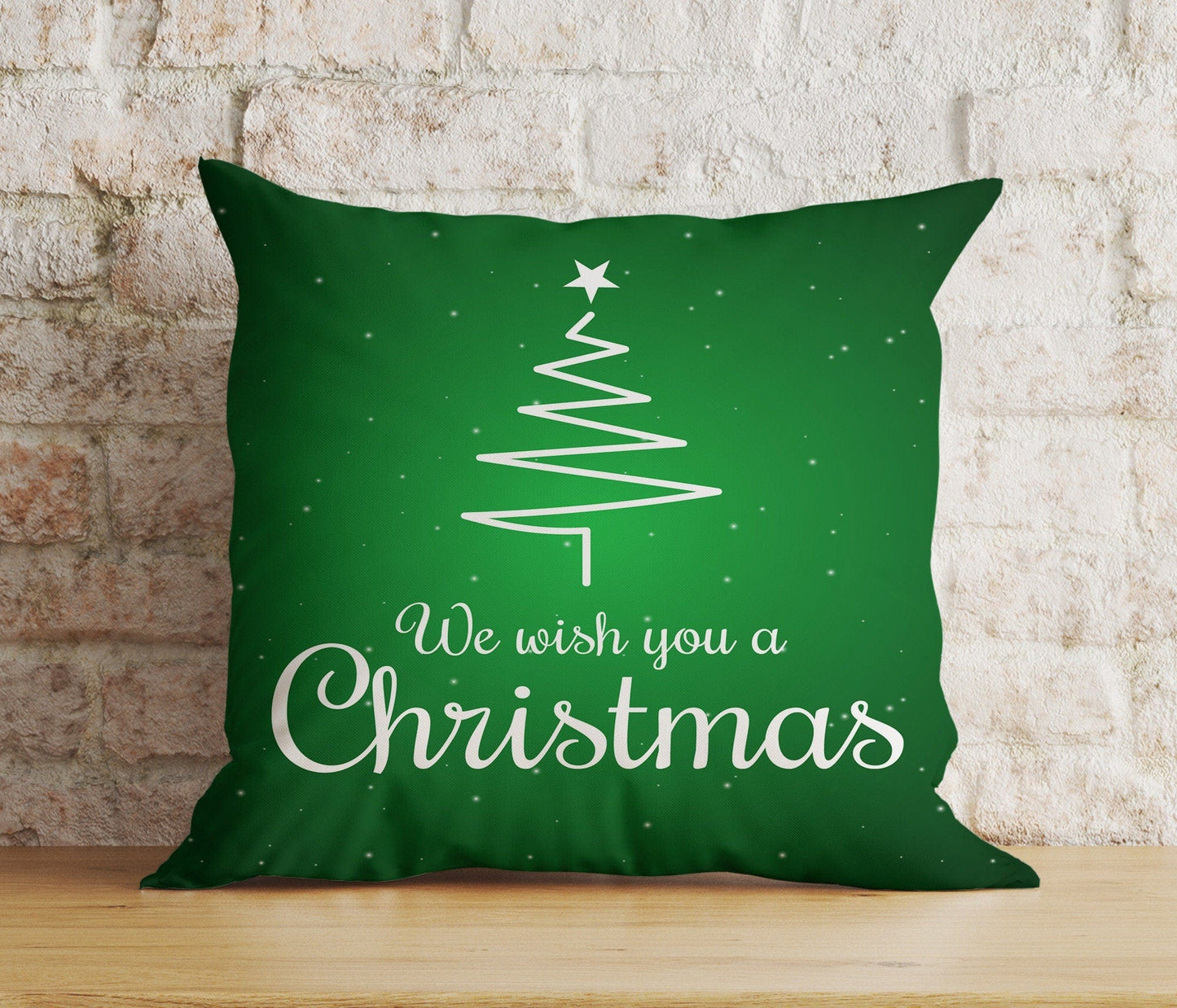 Onay 7 / 12 x 12 inch (30 x 30 cm) Double Side Snowman Botanical Christmas Festive Green Cushion Covers