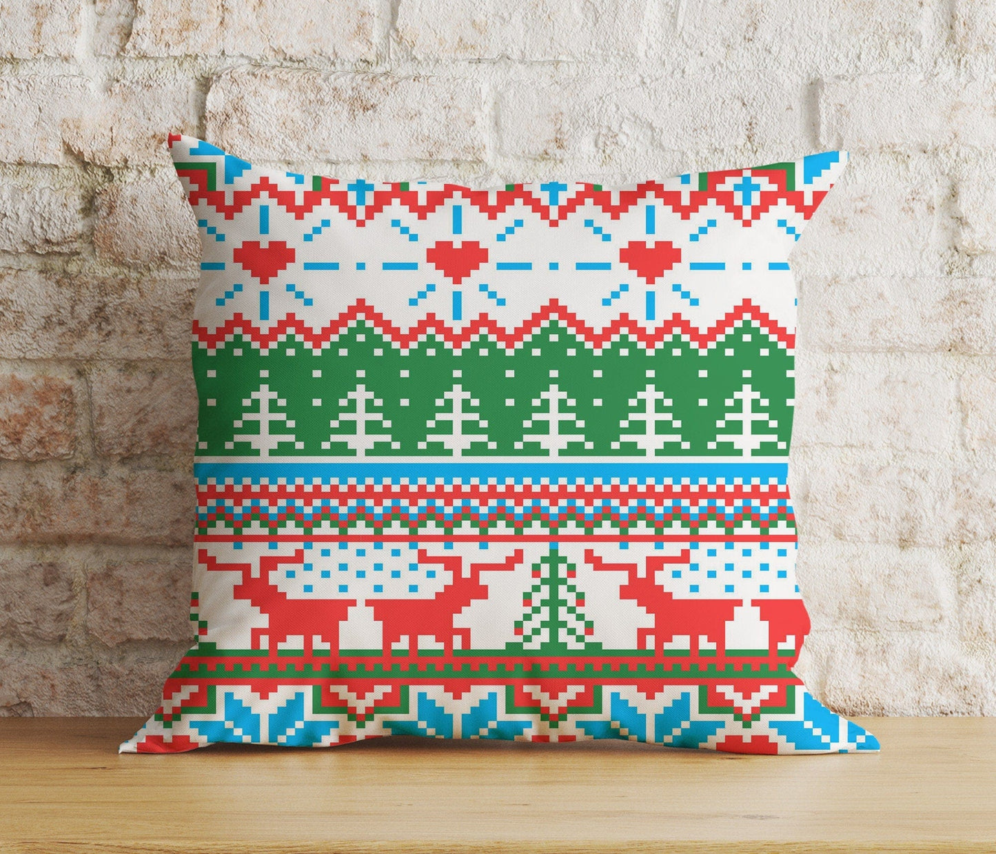 Onay 1 / 12 x 12 inch (30 x 30 cm) Double Side Snowman Botanical Christmas Festive Green Cushion Covers