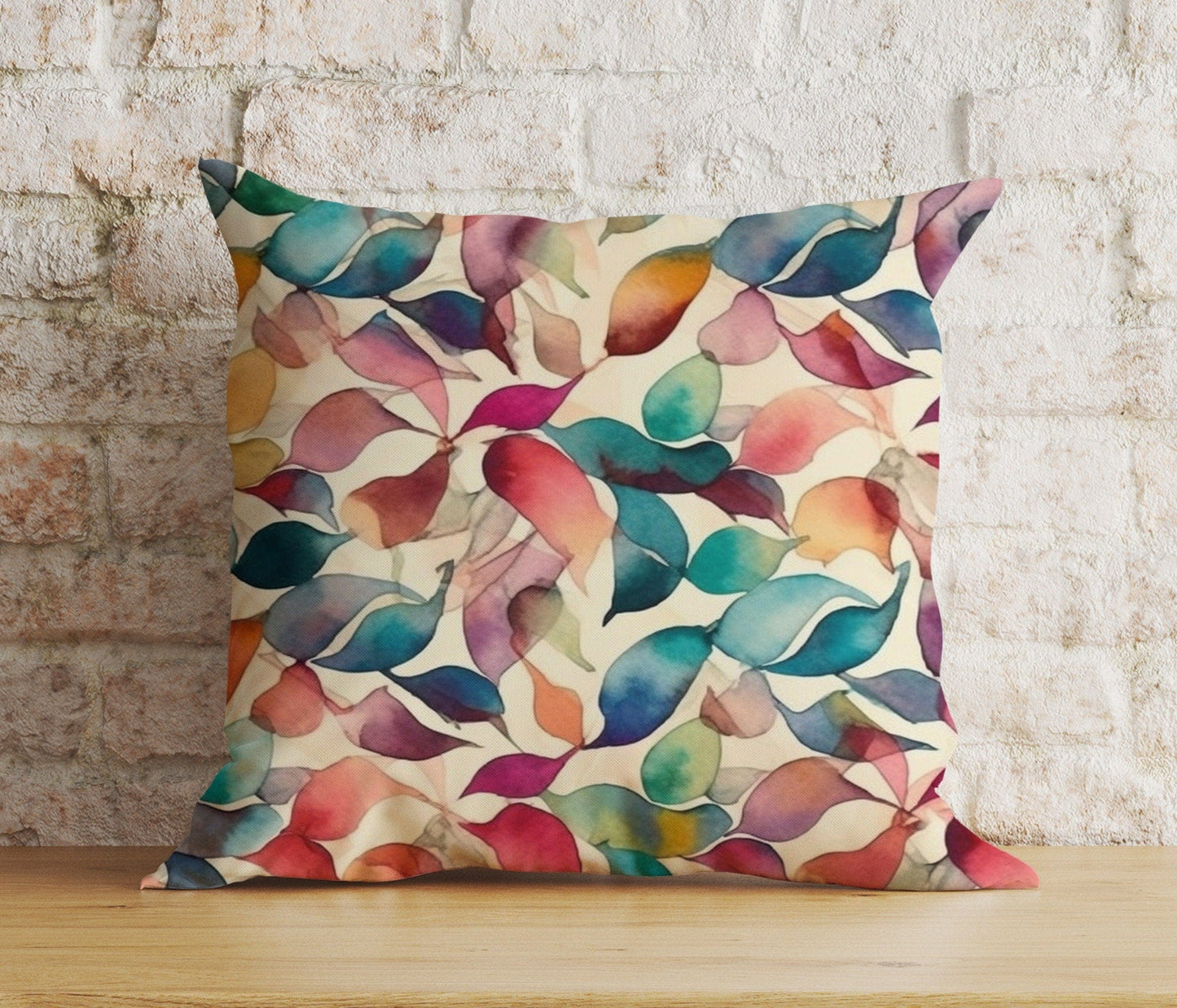 Onay 7 / 12 x 12 inch (30 x 30 cm) Soft and Pastel Floral Watercolour Flower Cushion Covers