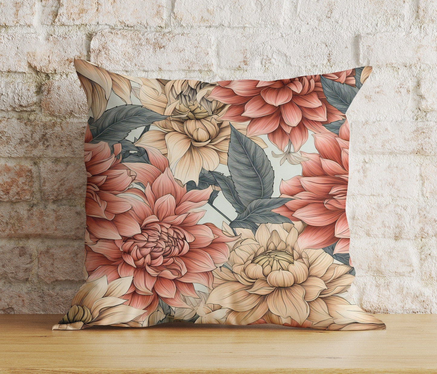 Onay 5 / 12 x 12 inch (30 x 30 cm) Soft and Pastel Floral Watercolour Flower Cushion Covers