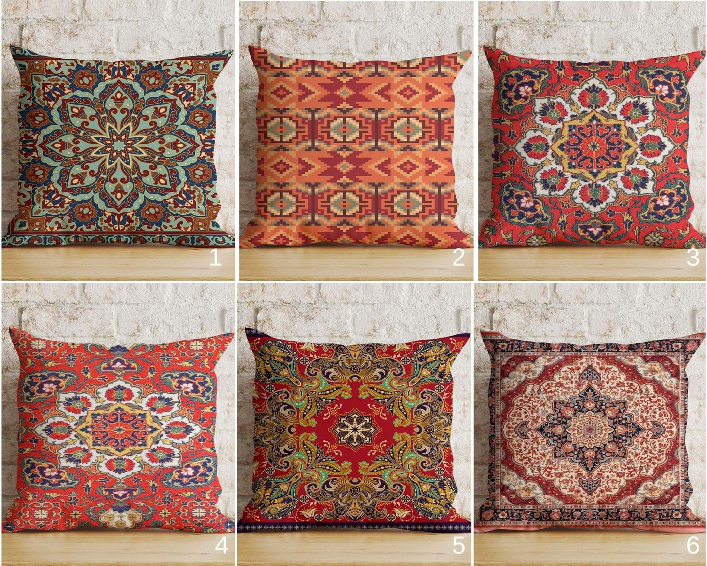 Onay Southwestern Aztec Turkish Kilim Ethnic Cushion Cover