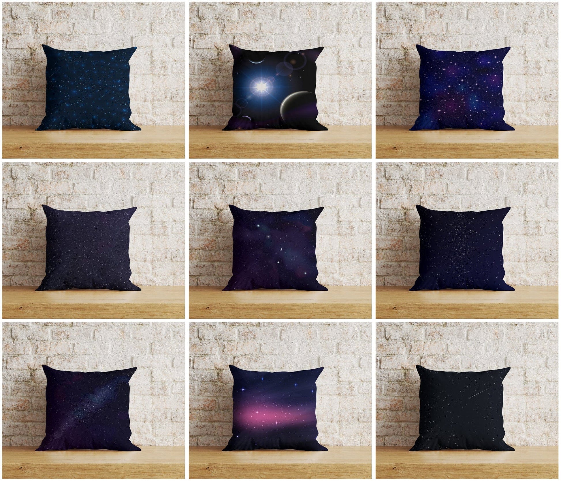 Onay Space & Galaxy Star and Planets Printed Cushion Covers