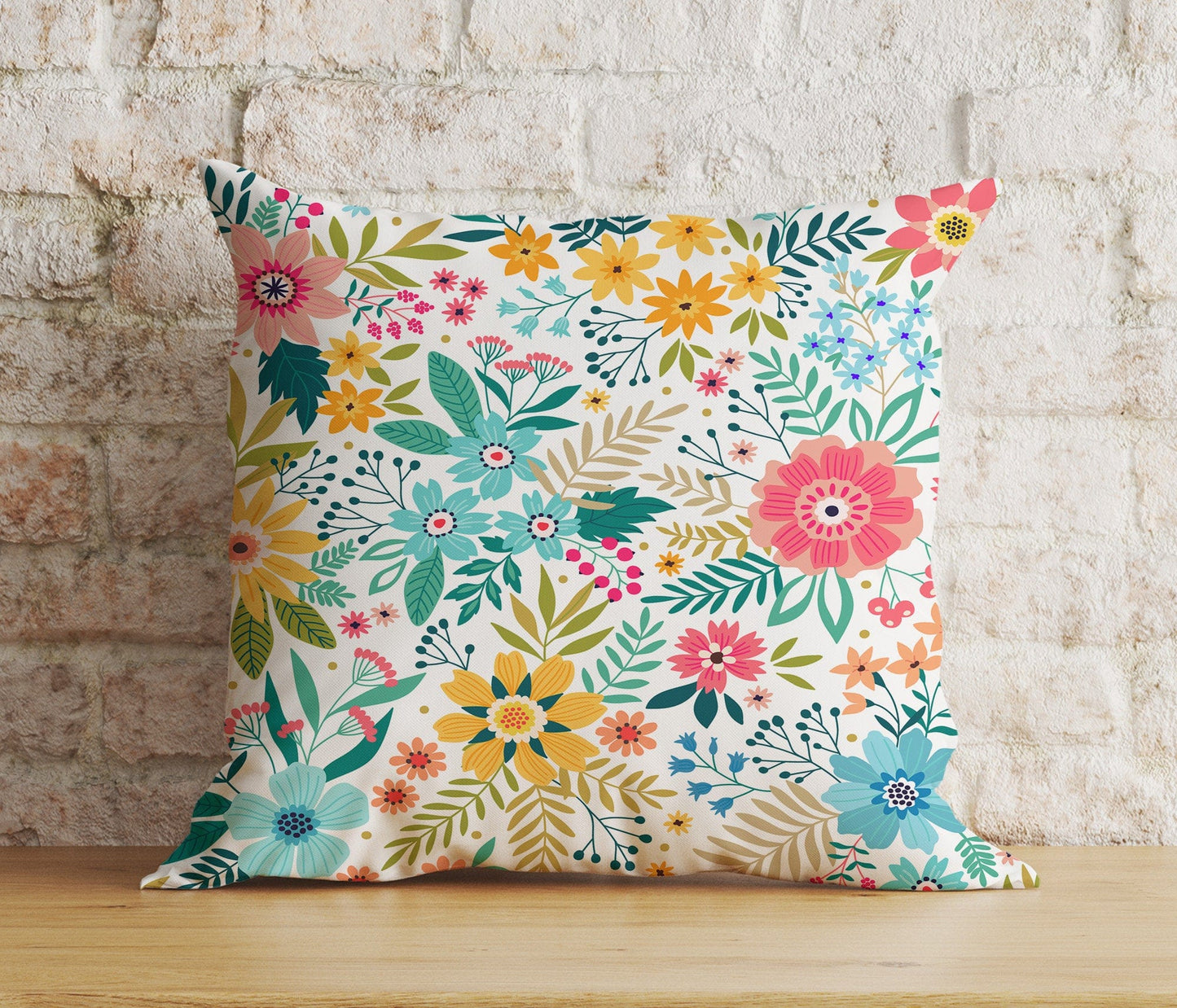 Onay 9 / 12 x 12 inch (30 x 30 cm) Spring Flower Colorful Bloom Decoration Cushion Cover