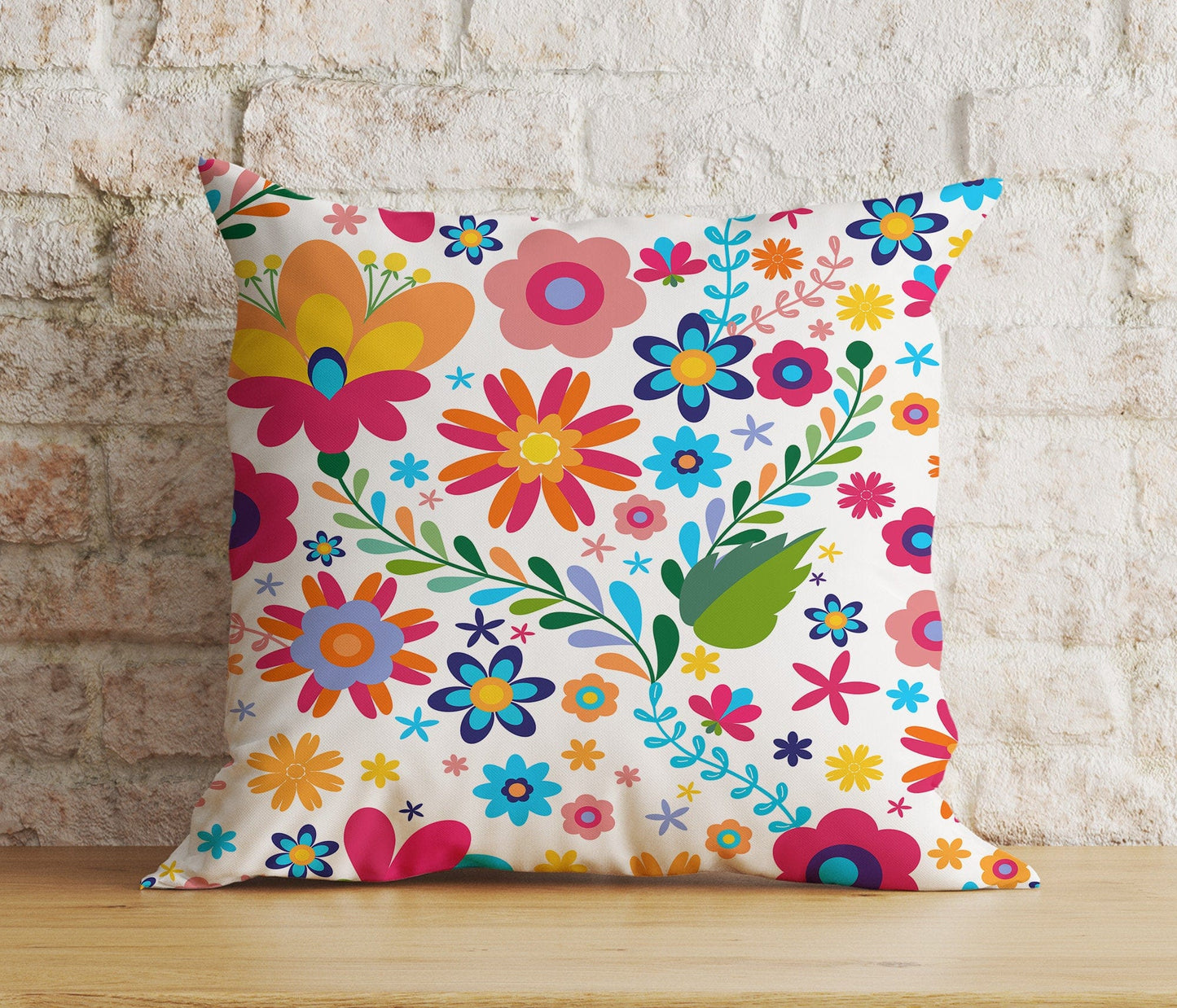 Onay 8 / 12 x 12 inch (30 x 30 cm) Spring Flower Colorful Bloom Decoration Cushion Cover