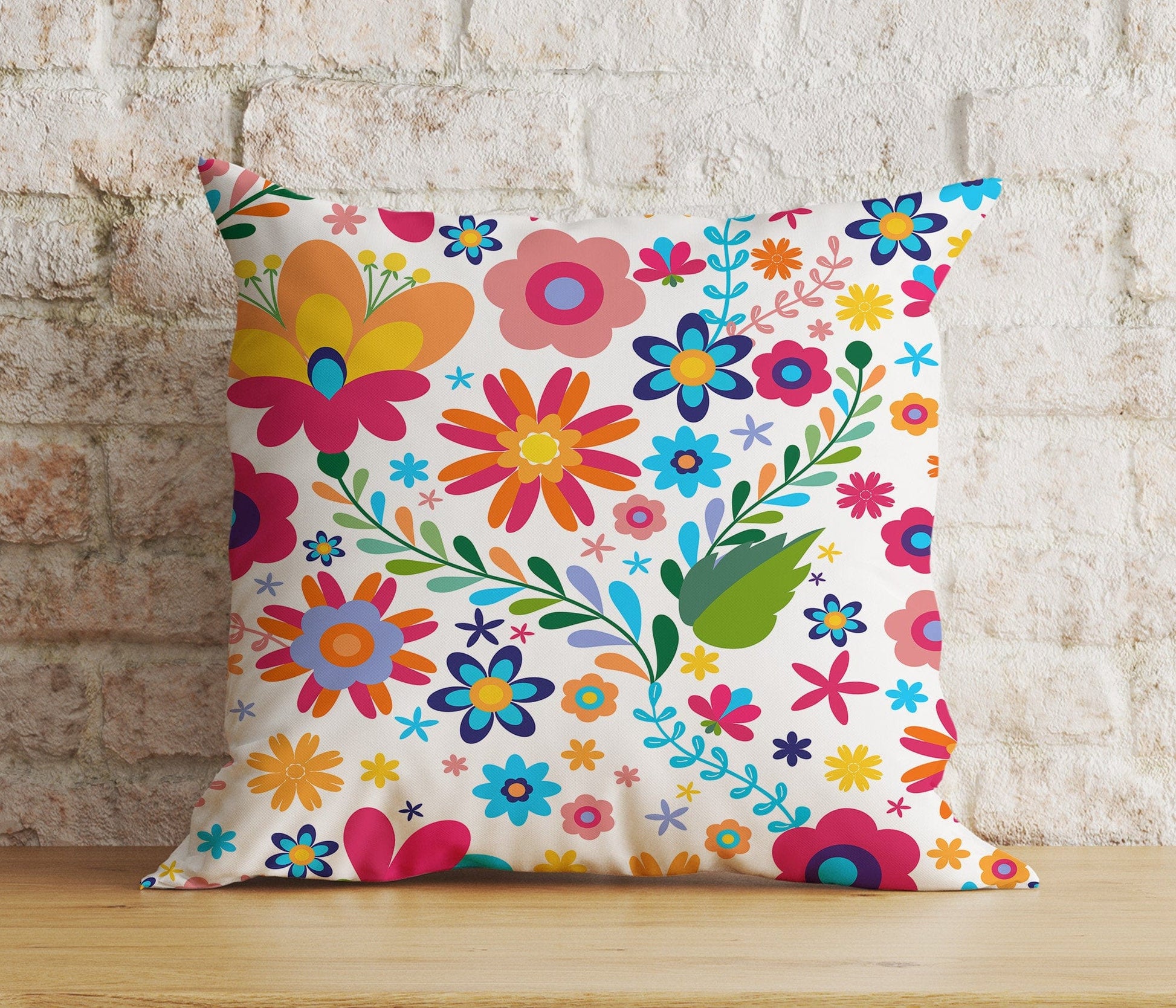Onay 8 / 12 x 12 inch (30 x 30 cm) Spring Flower Colorful Bloom Decoration Cushion Cover