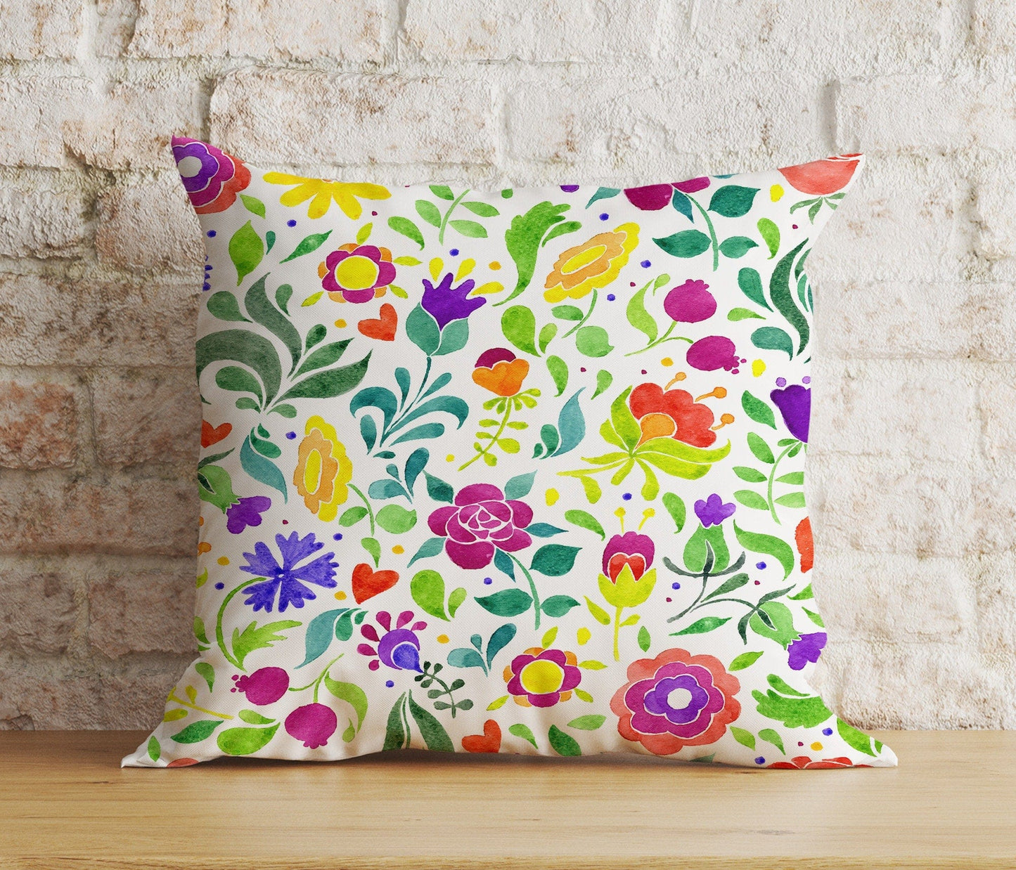 Onay 7 / 12 x 12 inch (30 x 30 cm) Spring Flower Colorful Bloom Decoration Cushion Cover