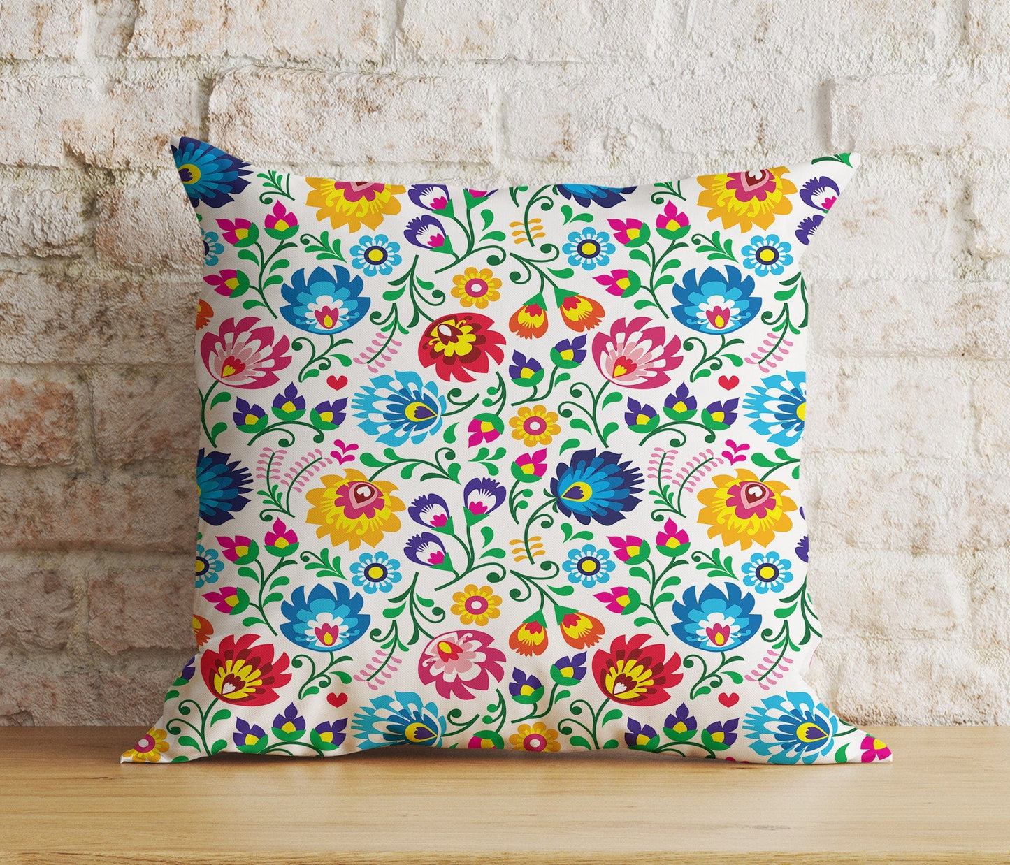 Onay 6 / 12 x 12 inch (30 x 30 cm) Spring Flower Colorful Bloom Decoration Cushion Cover
