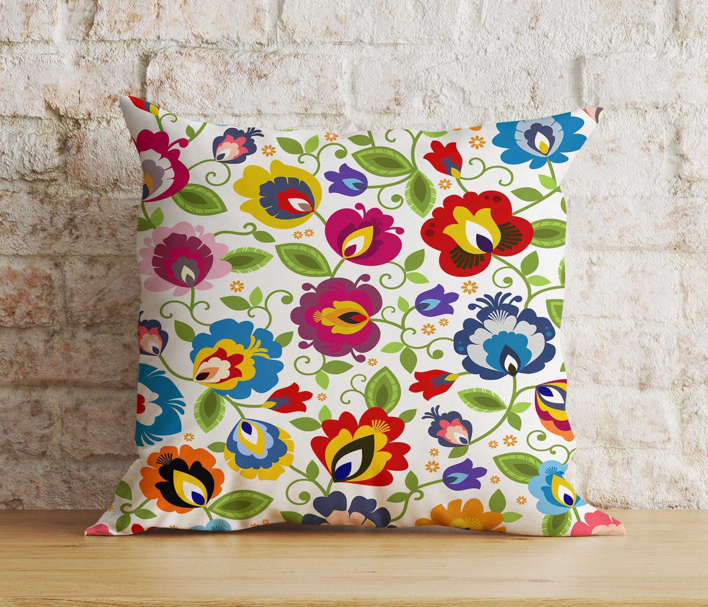 Onay 5 / 12 x 12 inch (30 x 30 cm) Spring Flower Colorful Bloom Decoration Cushion Cover