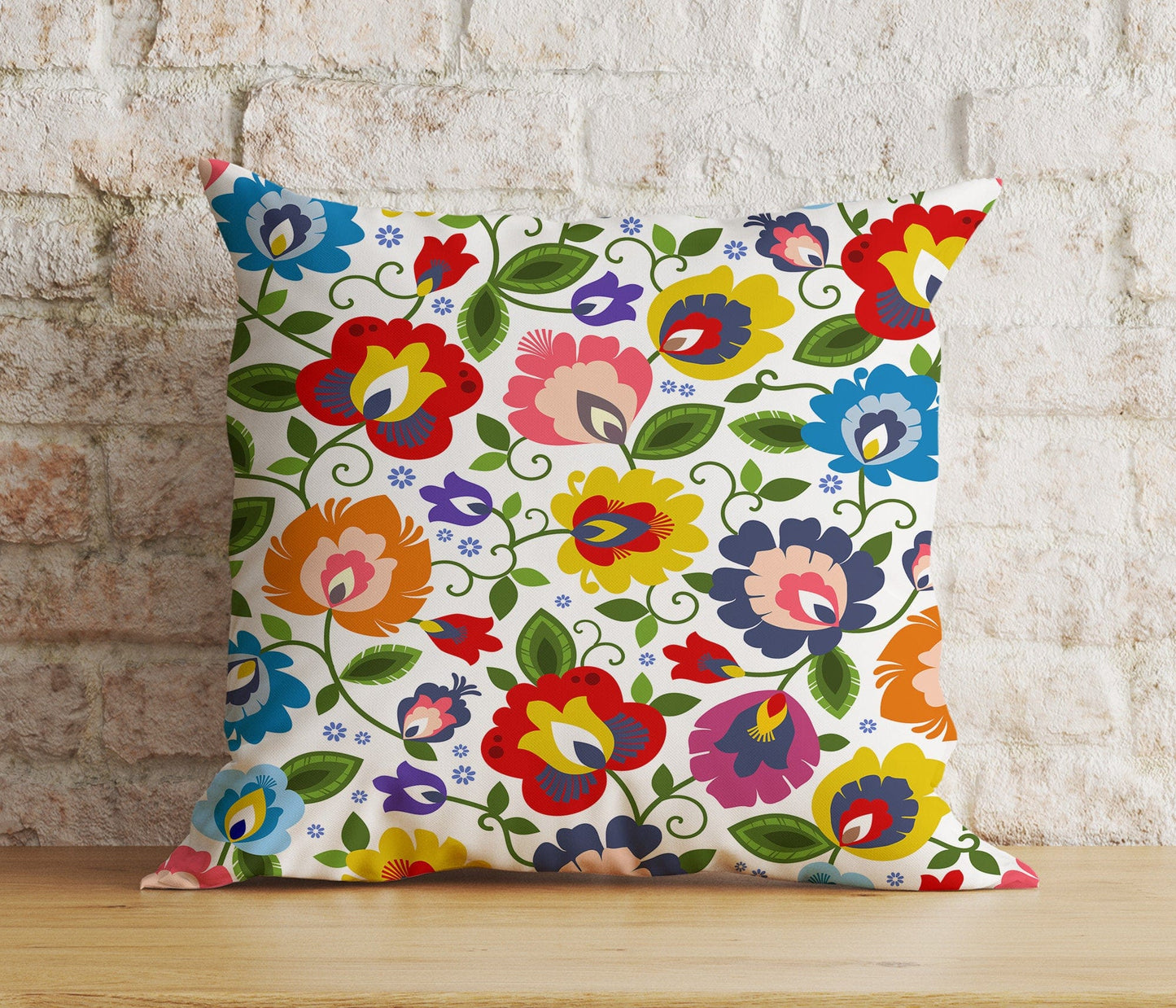 Onay 4 / 12 x 12 inch (30 x 30 cm) Spring Flower Colorful Bloom Decoration Cushion Cover