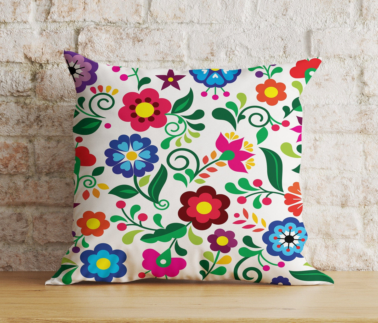 Onay 2 / 12 x 12 inch (30 x 30 cm) Spring Flower Colorful Bloom Decoration Cushion Cover