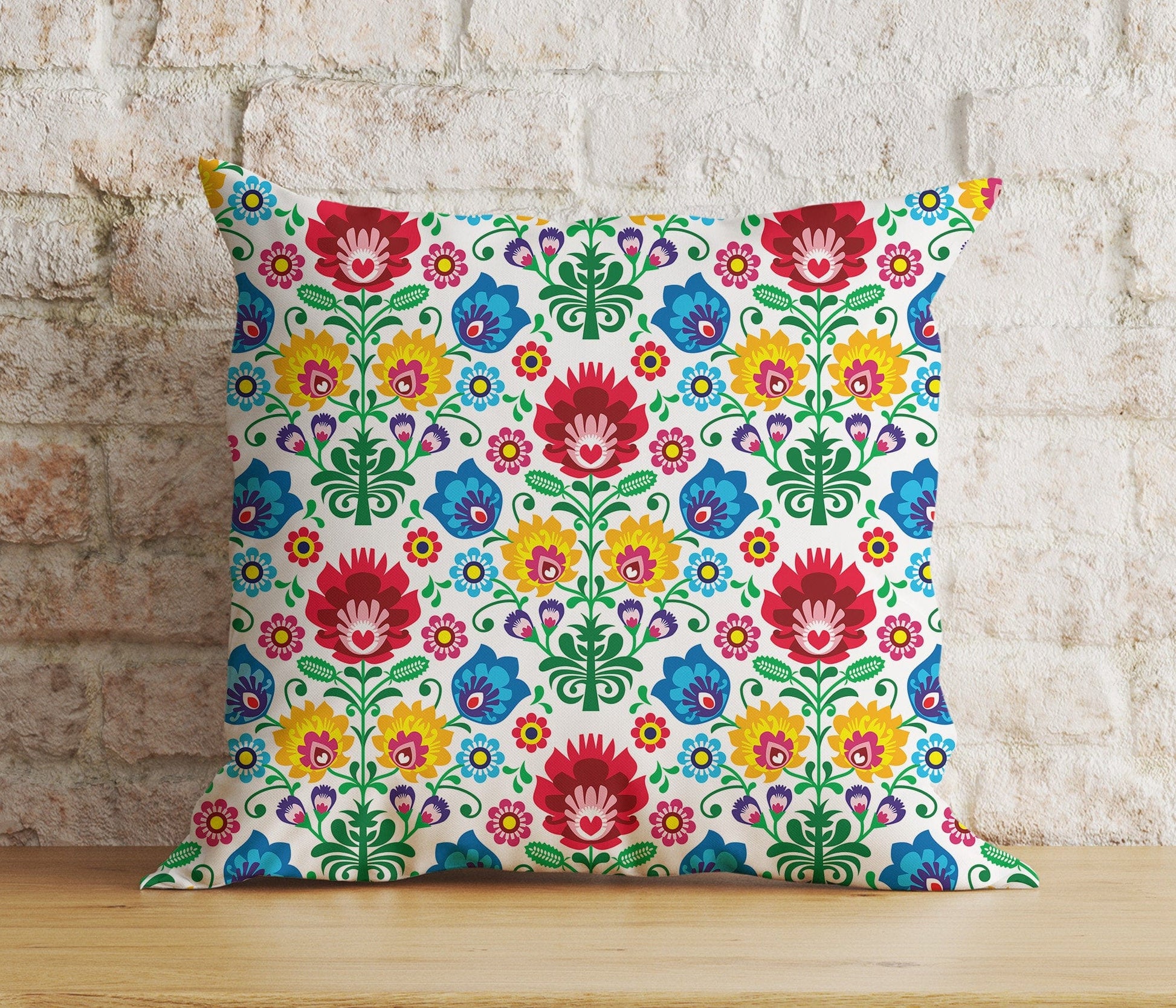 Onay 1 / 12 x 12 inch (30 x 30 cm) Spring Flower Colorful Bloom Decoration Cushion Cover
