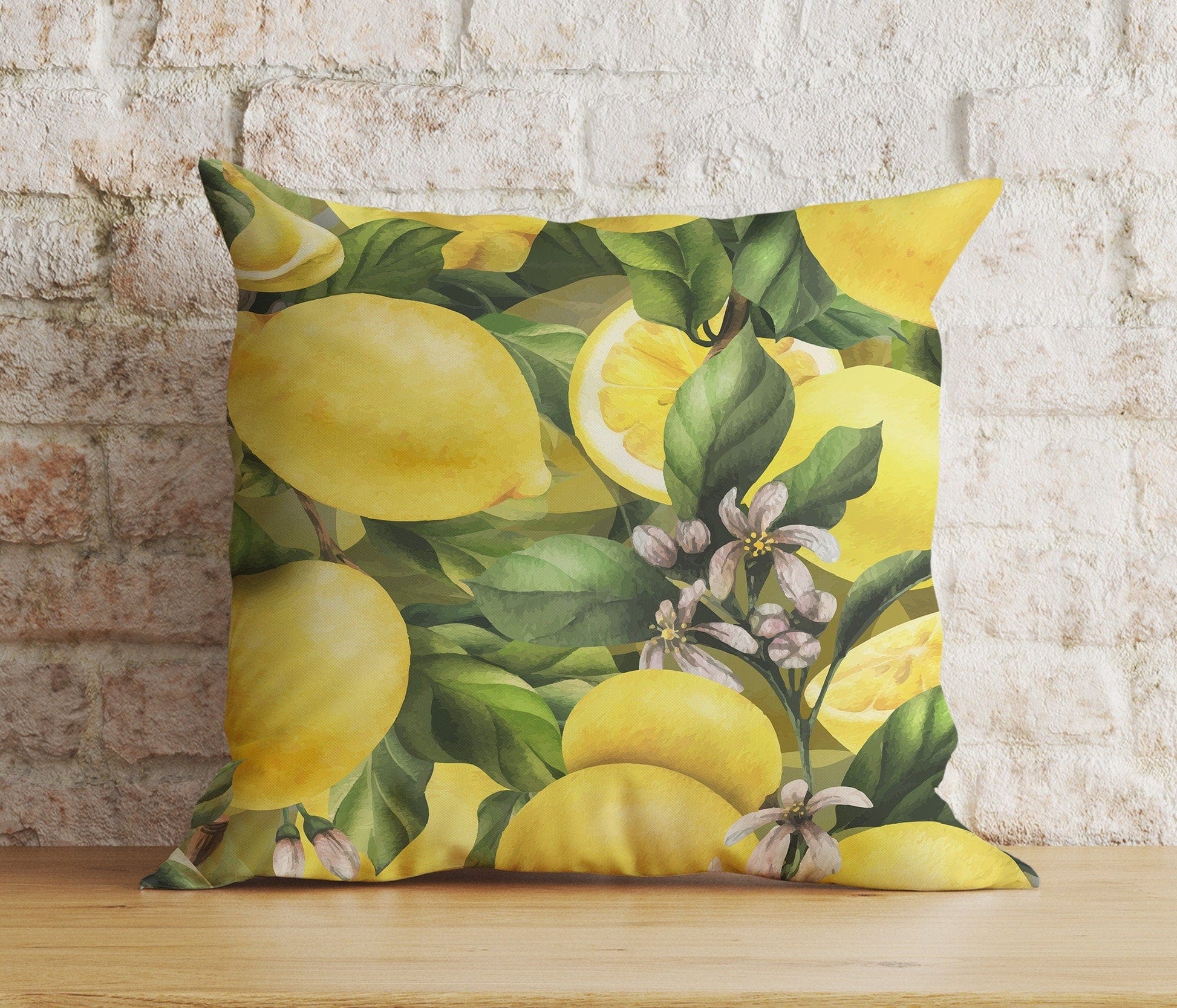 Onay Cushion Covers 9 / 12 x 12 inch (30 x 30 cm) Double Side Spring Living Room Citrus Lemon Euro Pillow Sham Cover Any Size Cushion Cover