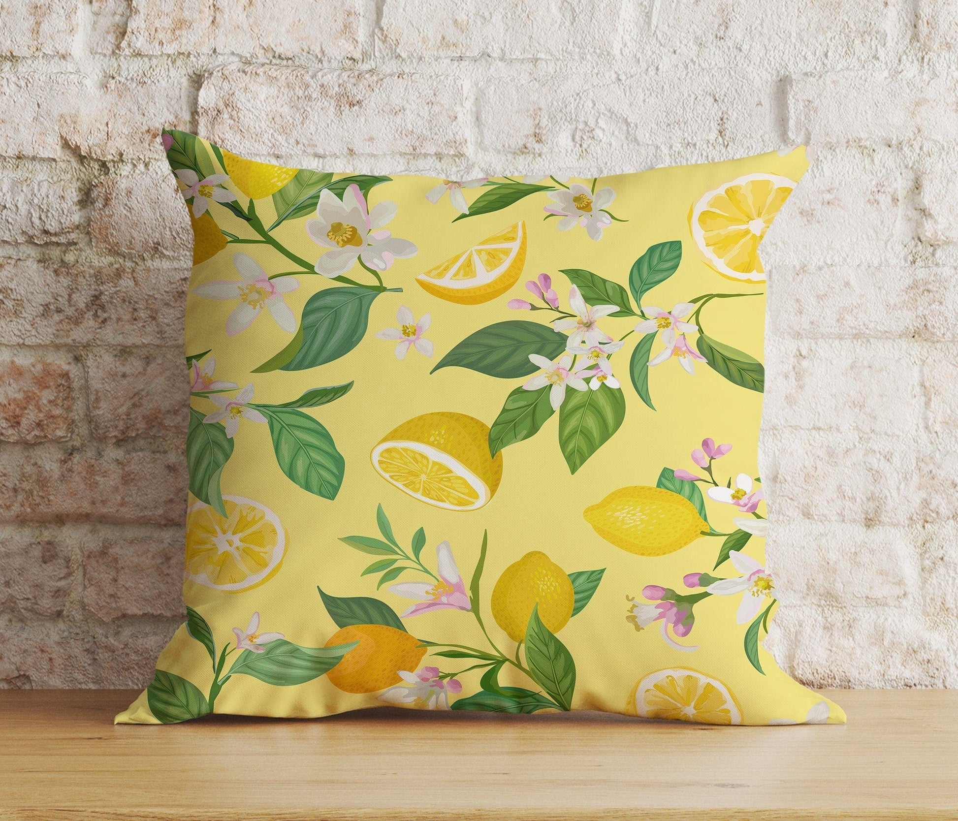 Onay Cushion Covers 5 / 12 x 12 inch (30 x 30 cm) Double Side Spring Living Room Citrus Lemon Euro Pillow Sham Cover Any Size Cushion Cover