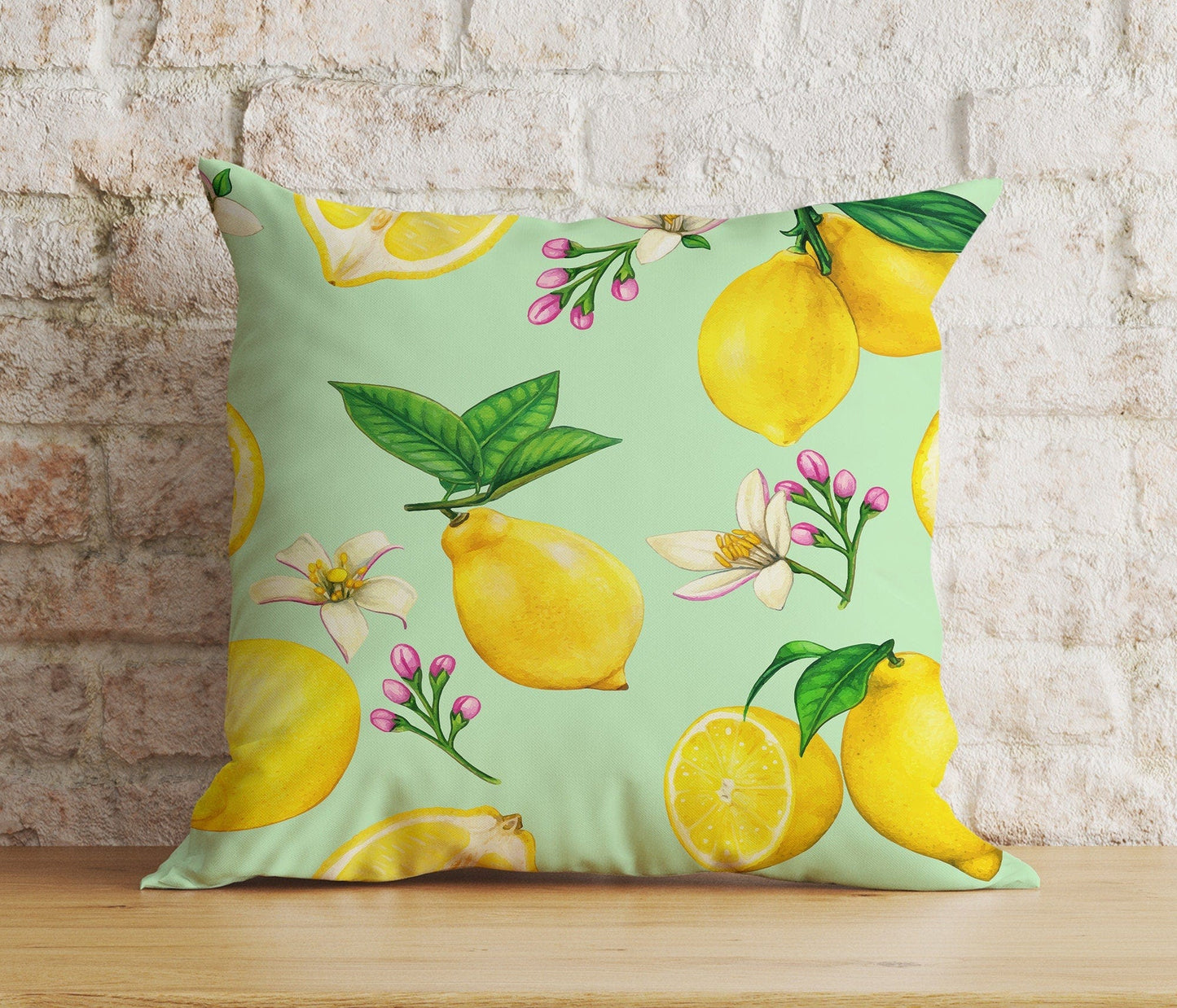 Onay Cushion Covers 1 / 12 x 12 inch (30 x 30 cm) Double Side Spring Living Room Citrus Lemon Euro Pillow Sham Cover Any Size Cushion Cover