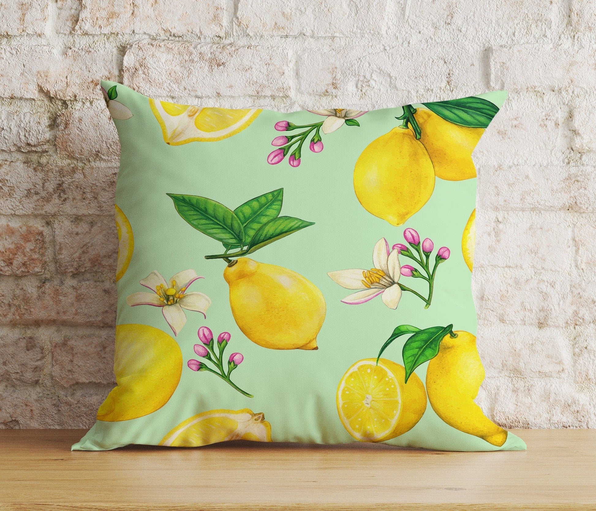 Onay Cushion Covers 1 / 12 x 12 inch (30 x 30 cm) Double Side Spring Living Room Citrus Lemon Euro Pillow Sham Cover Any Size Cushion Cover