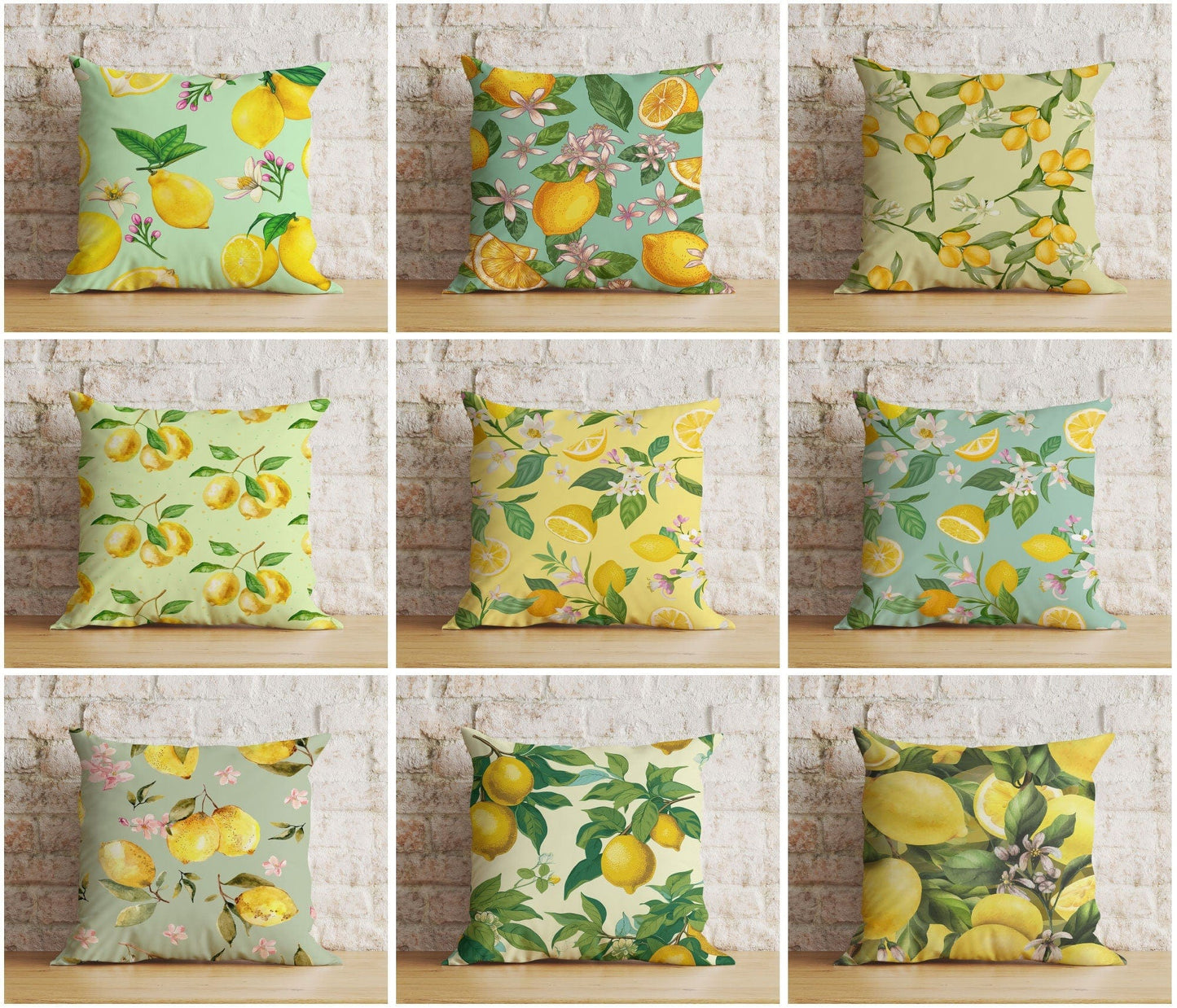 Onay Cushion Covers Spring Living Room Citrus Lemon Euro Pillow Sham Cover Any Size Cushion Cover