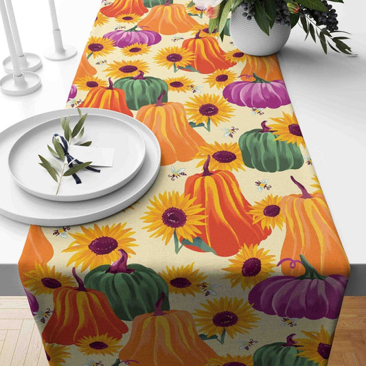 Onay 1 / 12 x 46 inch (30 x 120 cm) Sunflower Floral Summer Farmhouse Table Runner
