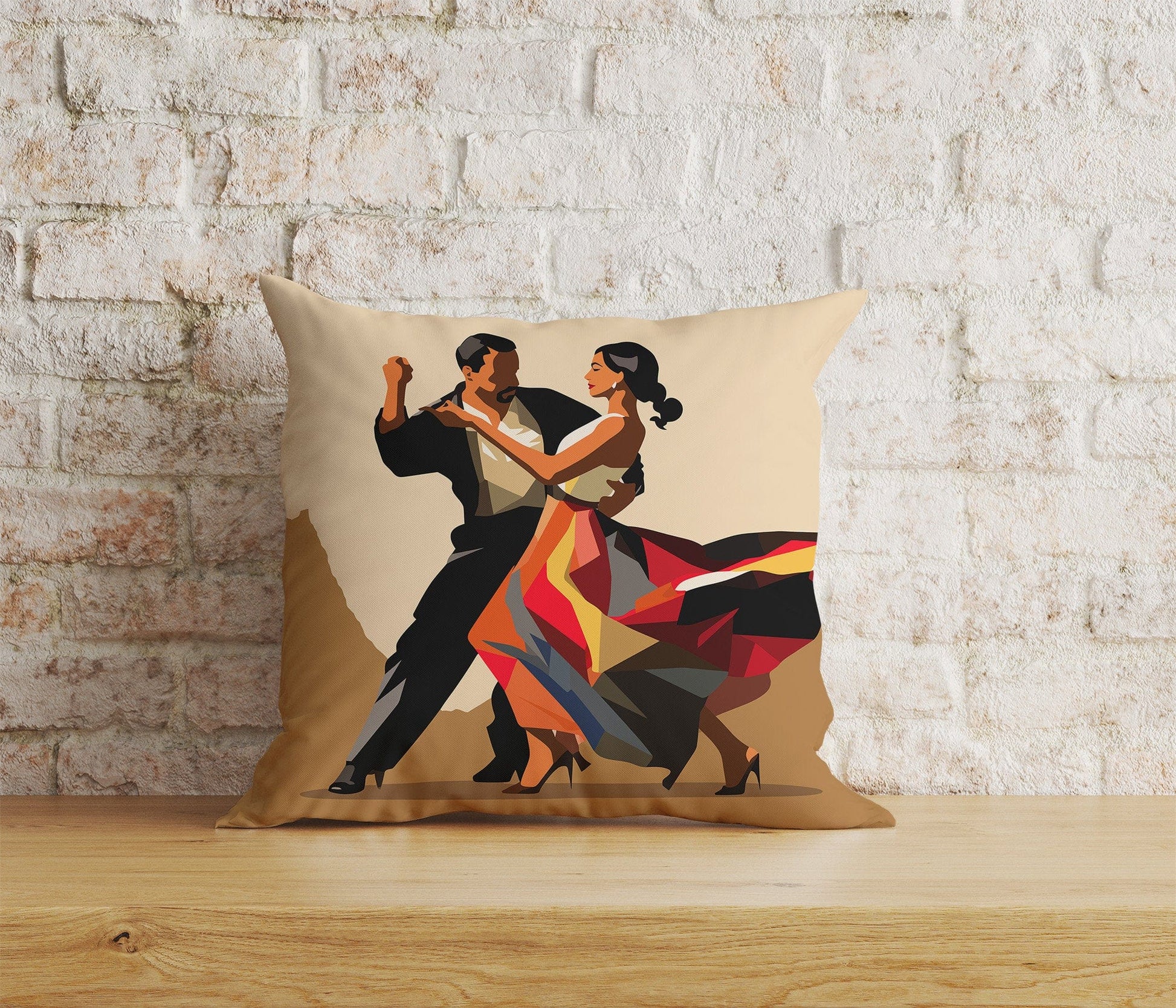 Onay 8 / 12 x 12 inch (30 x 30 cm) Tango Dancers Tango Style Dancing People Cushion Cover