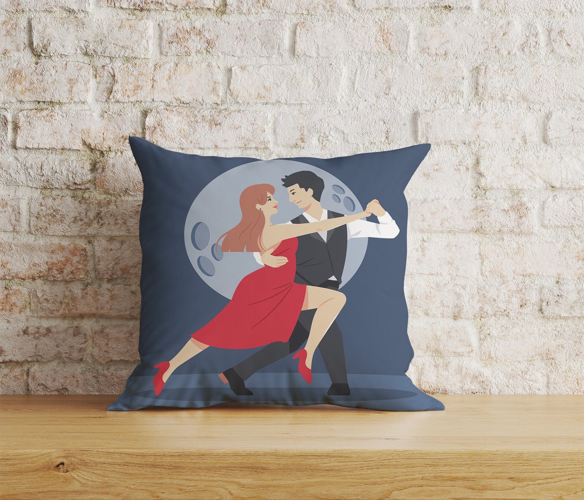 Onay 7 / 12 x 12 inch (30 x 30 cm) Tango Dancers Tango Style Dancing People Cushion Cover