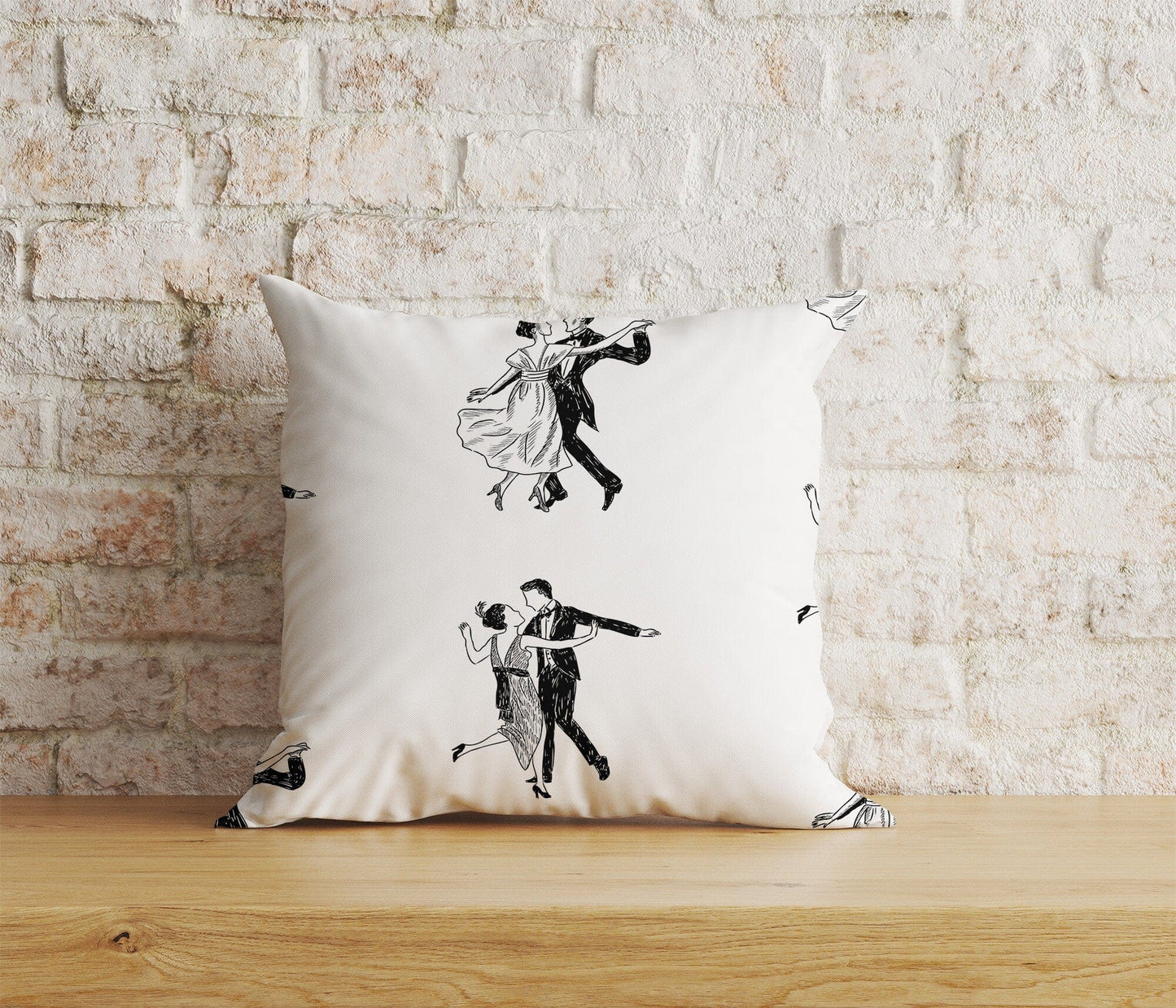 Onay 6 / 12 x 12 inch (30 x 30 cm) Tango Dancers Tango Style Dancing People Cushion Cover