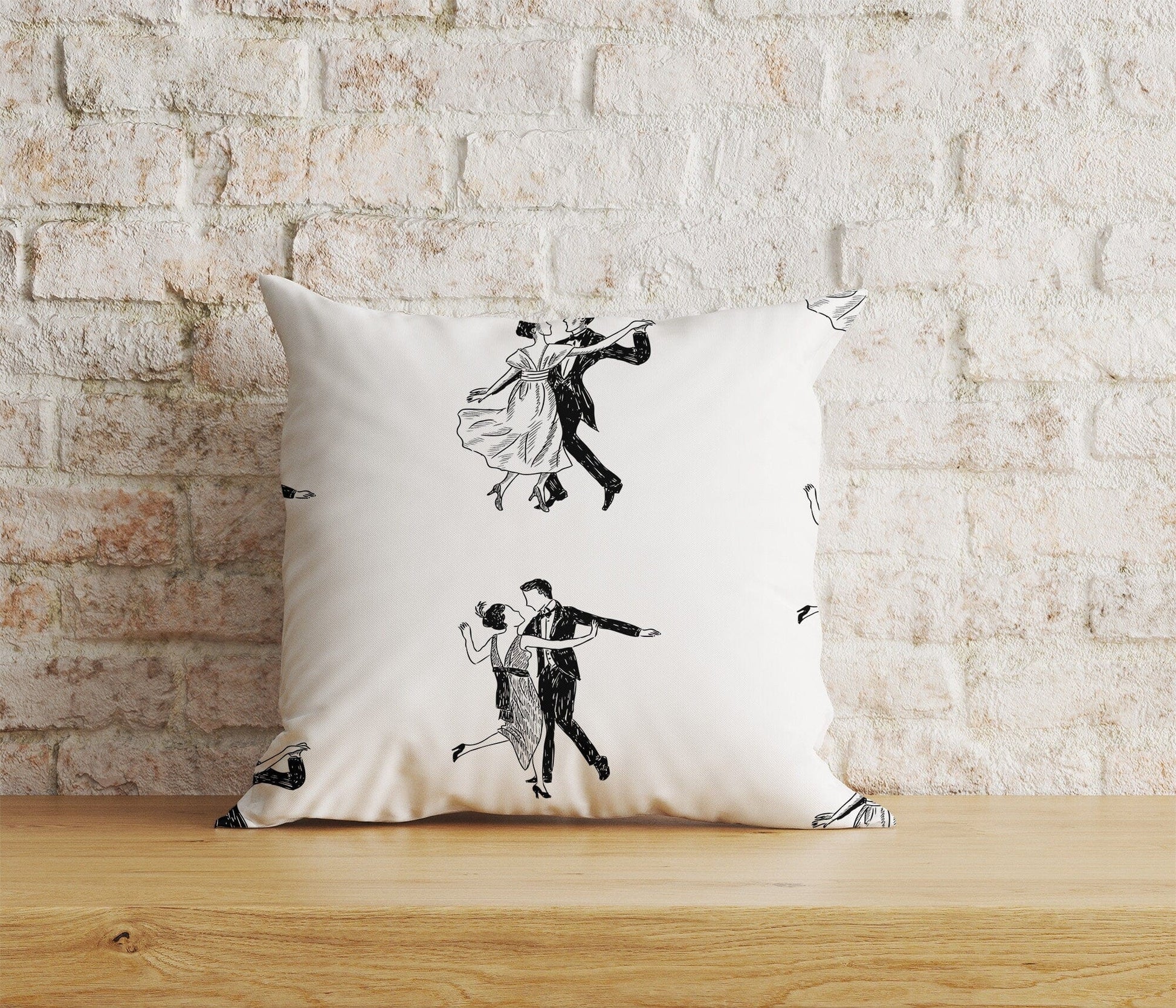 Onay 6 / 12 x 12 inch (30 x 30 cm) Tango Dancers Tango Style Dancing People Cushion Cover