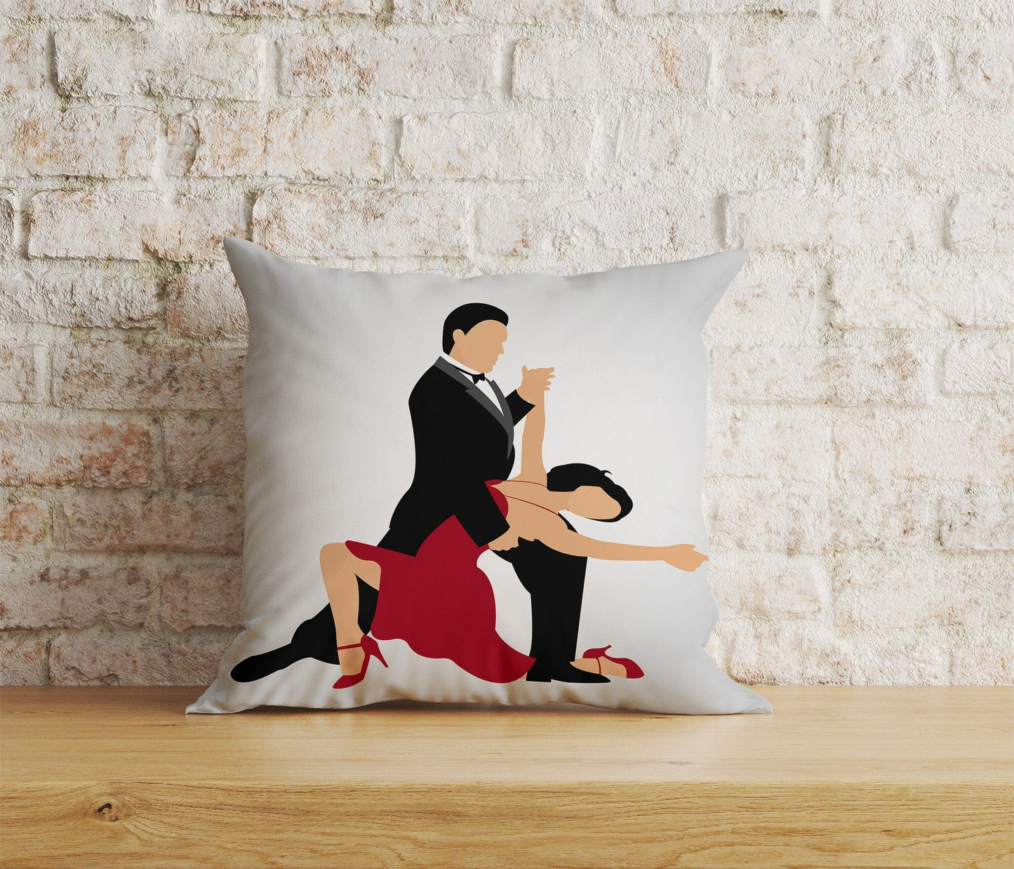Onay 4 / 12 x 12 inch (30 x 30 cm) Tango Dancers Tango Style Dancing People Cushion Cover