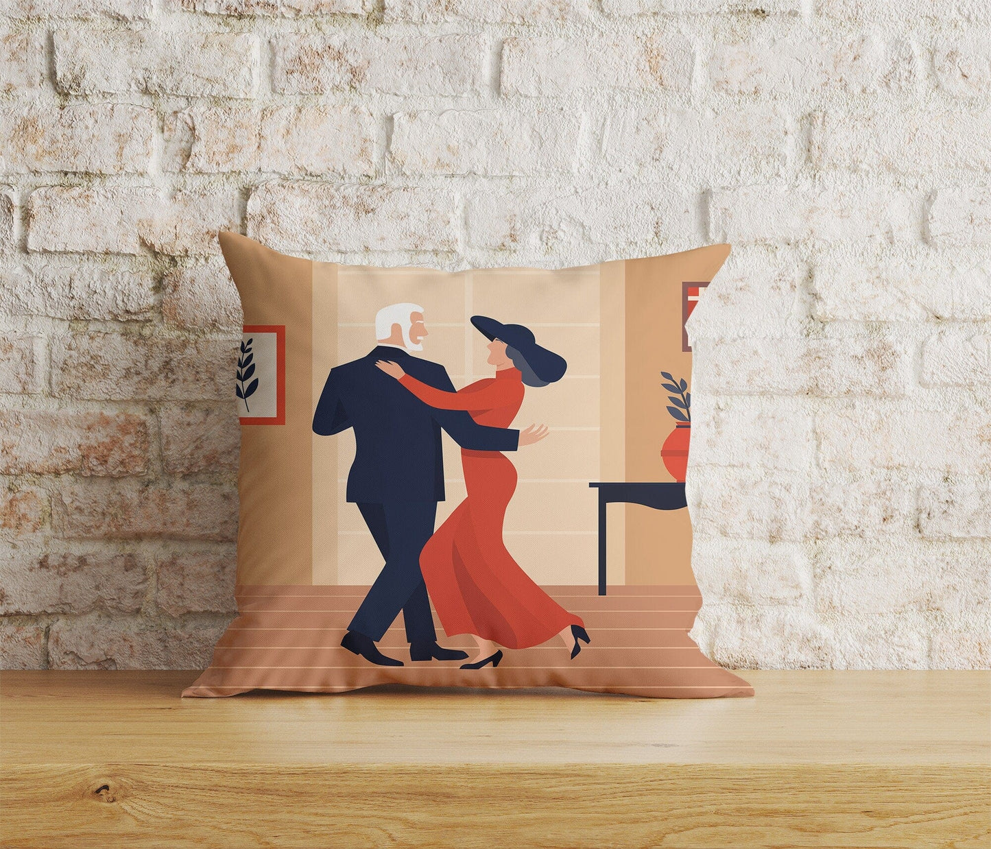 Onay 1 / 12 x 12 inch (30 x 30 cm) Tango Dancers Tango Style Dancing People Cushion Cover