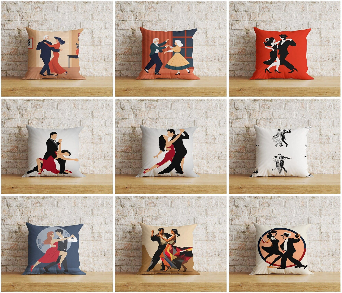 Onay Tango Dancers Tango Style Dancing People Cushion Cover