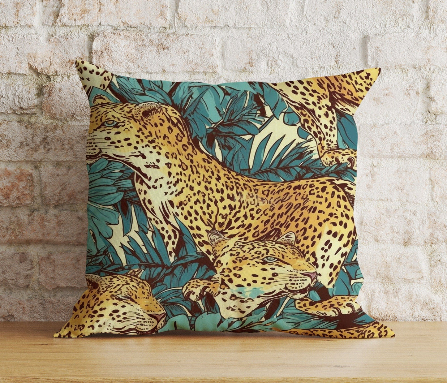 Onay 7 / 12 x 12 inch (30 x 30 cm) Tiger Lion Wild Animal Jungle Decor Cushion Cover
