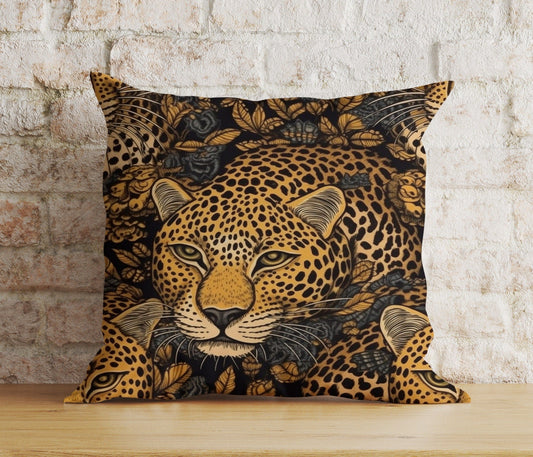 Onay 1 / 12 x 12 inch (30 x 30 cm) Tiger Lion Wild Animal Jungle Decor Cushion Cover