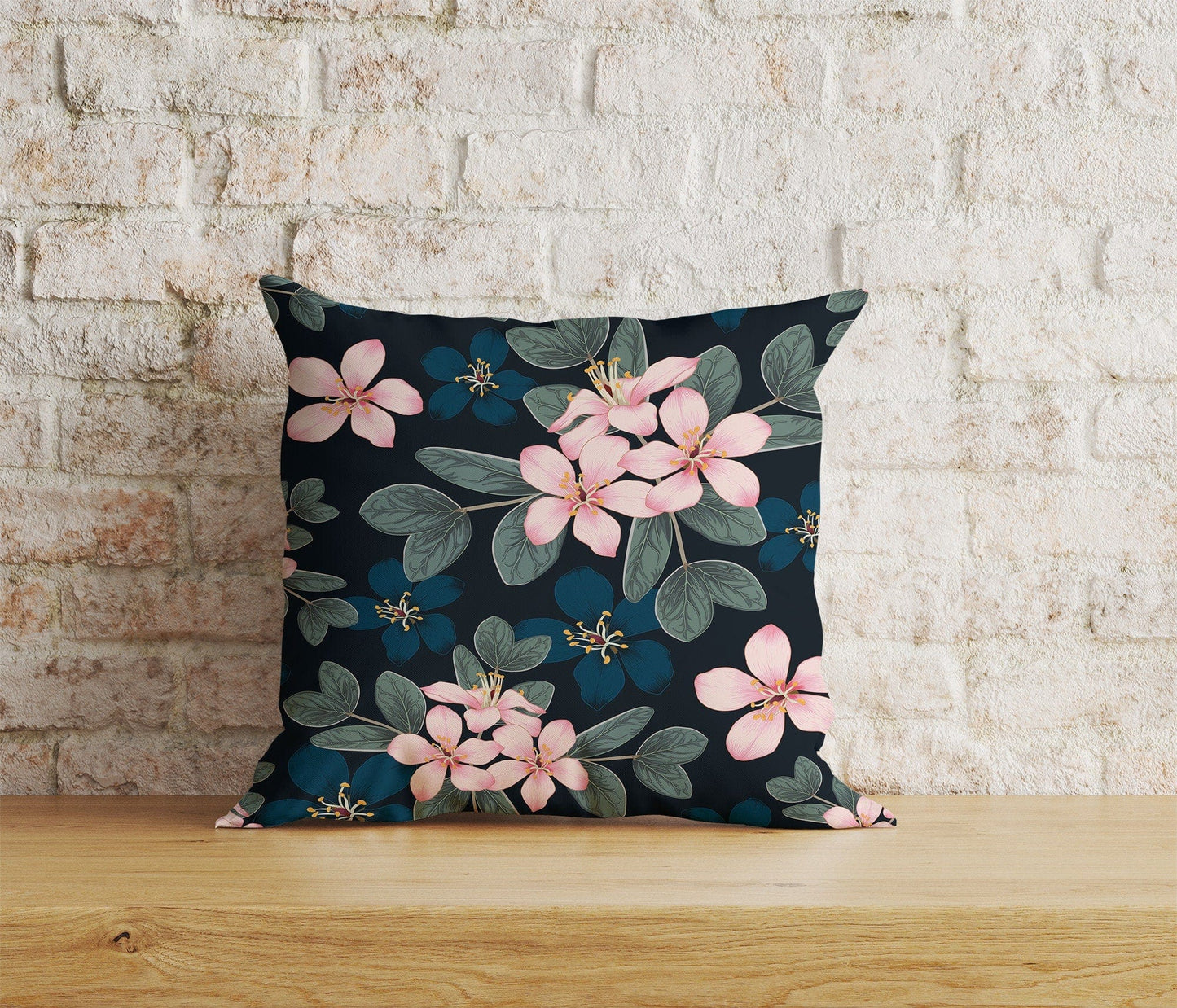 Onay 8 / 12 x 12 inch (30 x 30 cm) Timeless Floral Print Tropical Exotic Cushion Cover