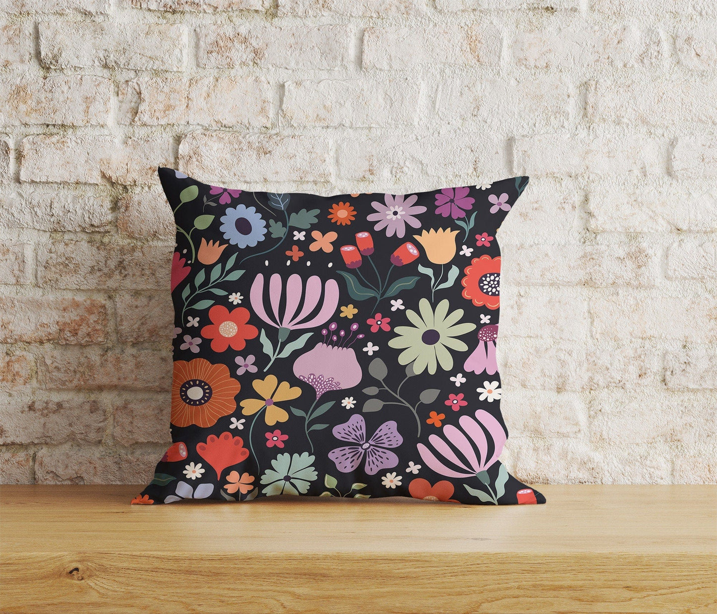 Onay 7 / 12 x 12 inch (30 x 30 cm) Timeless Floral Print Tropical Exotic Cushion Cover