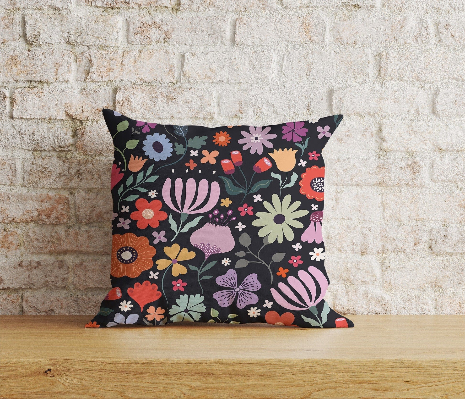 Onay 7 / 12 x 12 inch (30 x 30 cm) Timeless Floral Print Tropical Exotic Cushion Cover