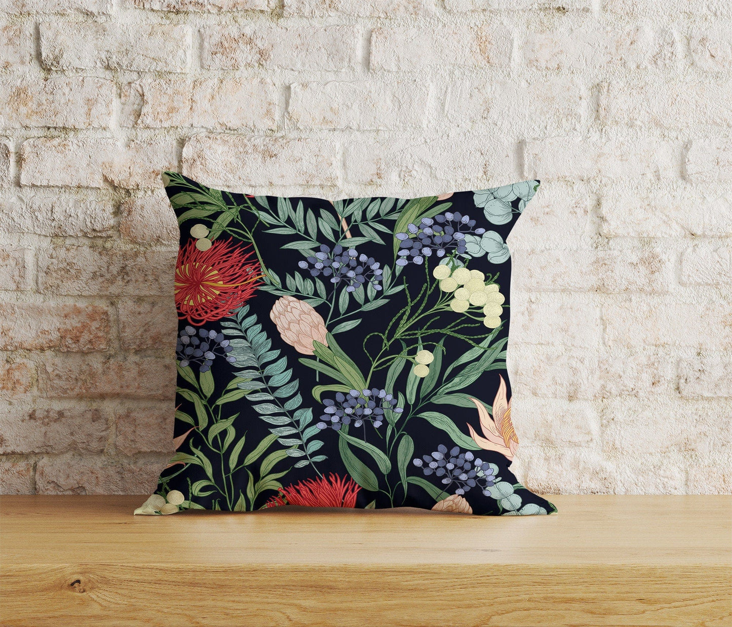 Onay 2 / 12 x 12 inch (30 x 30 cm) Timeless Floral Print Tropical Exotic Cushion Cover